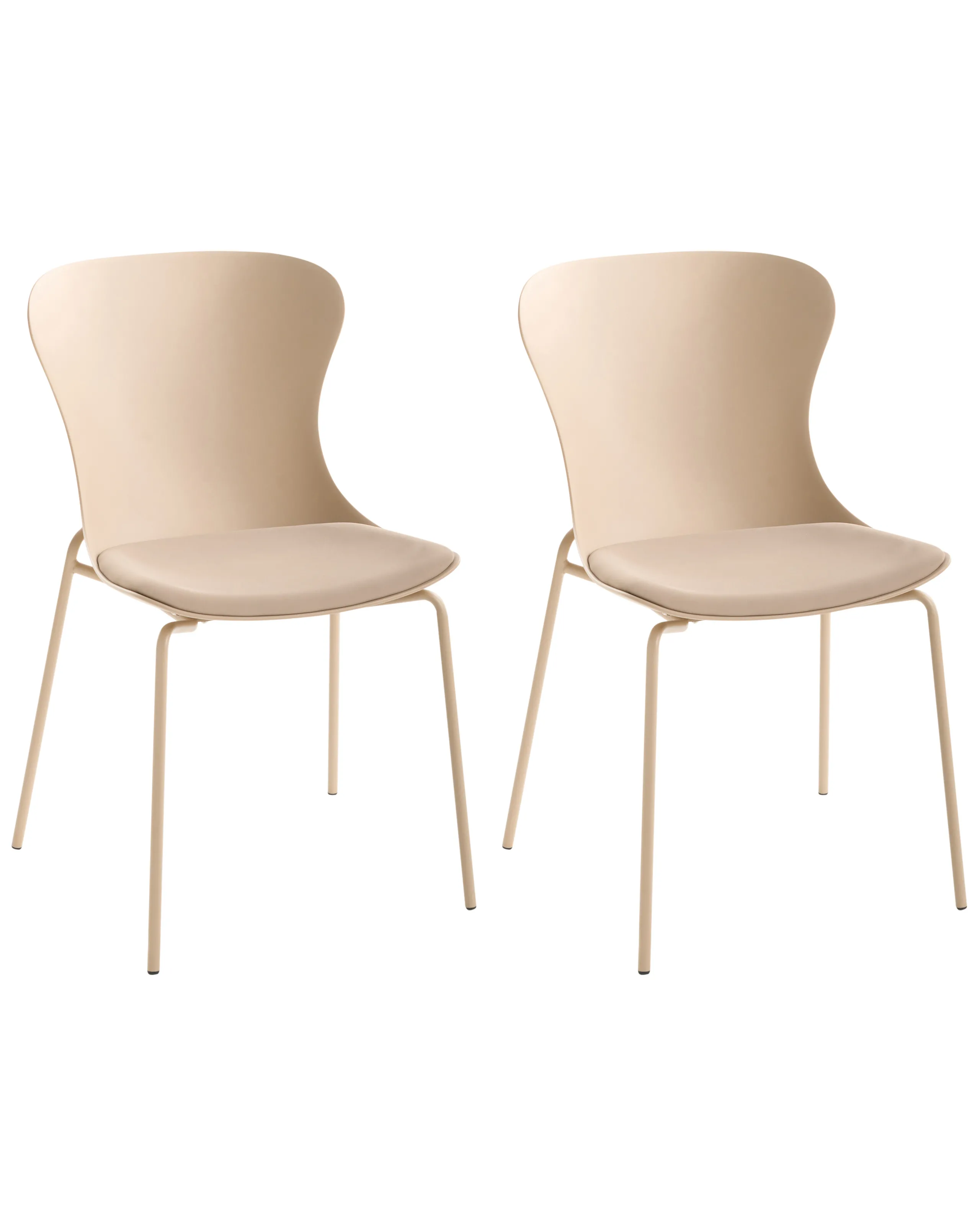 Conjunto de 2 sillas de comedor PITSBURG  Beige