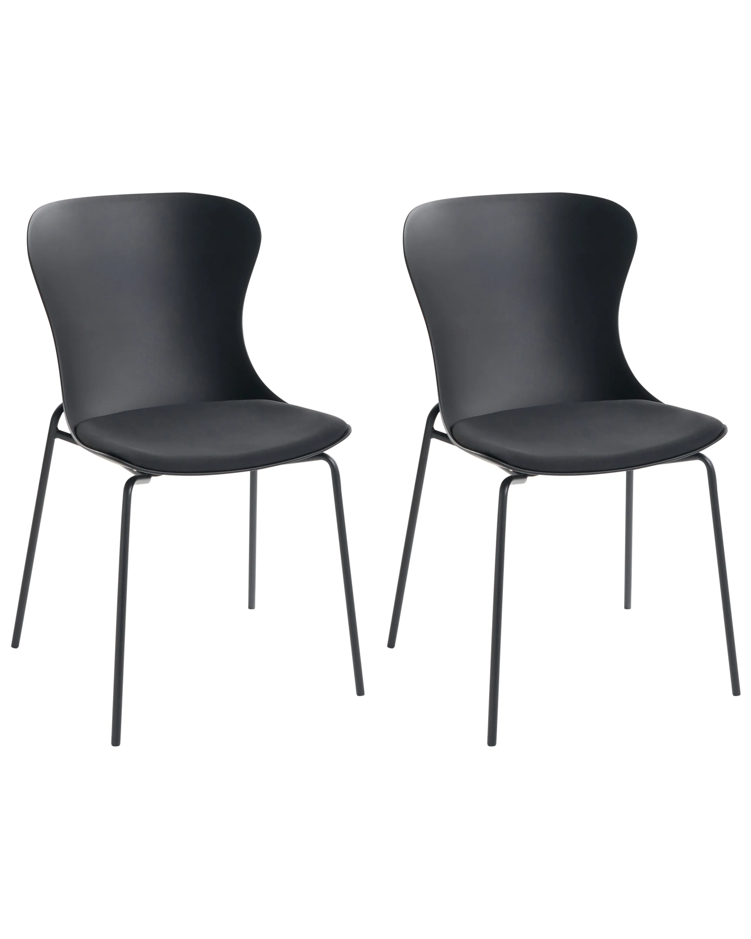 Conjunto de 2 sillas de comedor PITSBURG  Negro