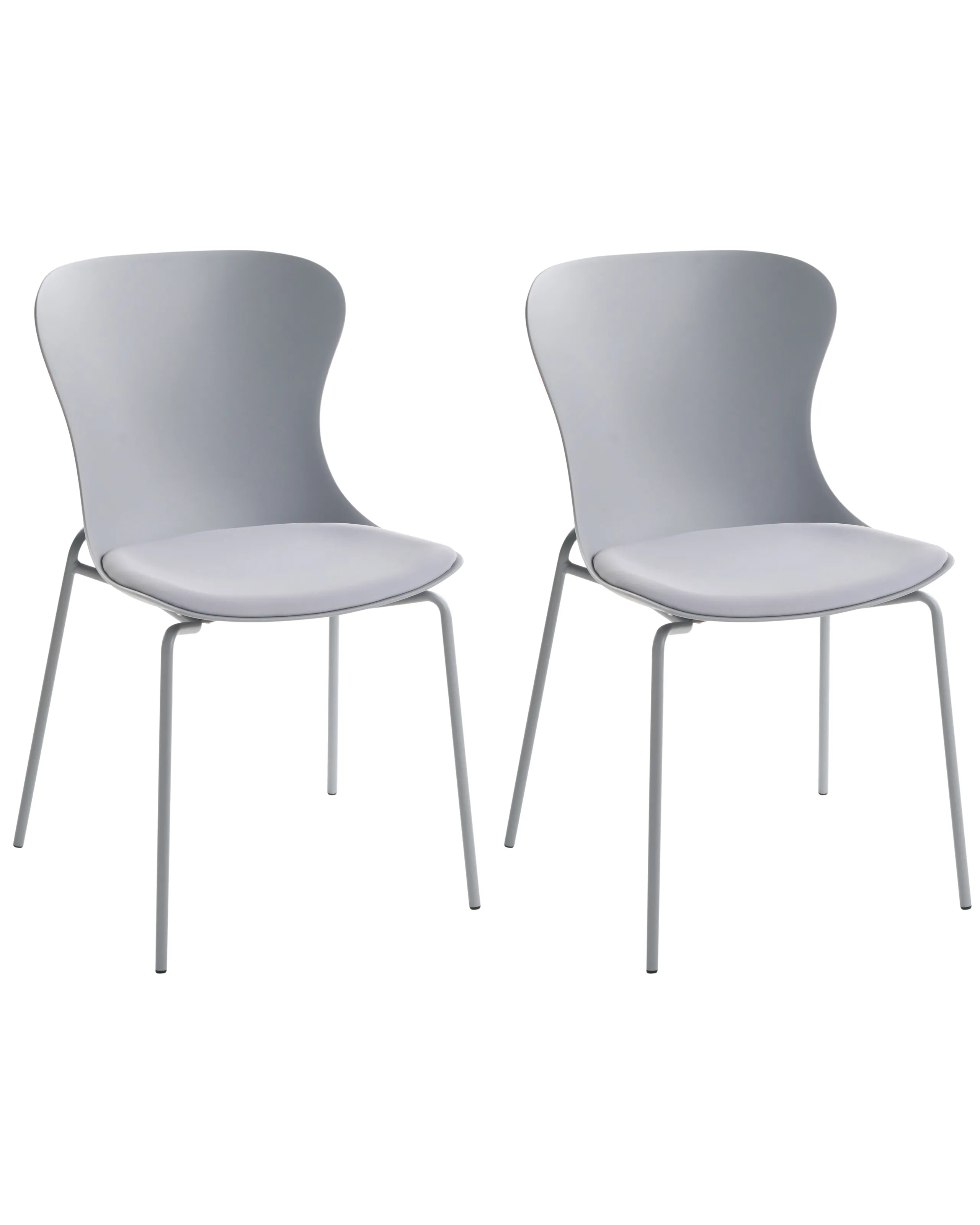 Conjunto de 2 sillas de comedor PITSBURG  Gris