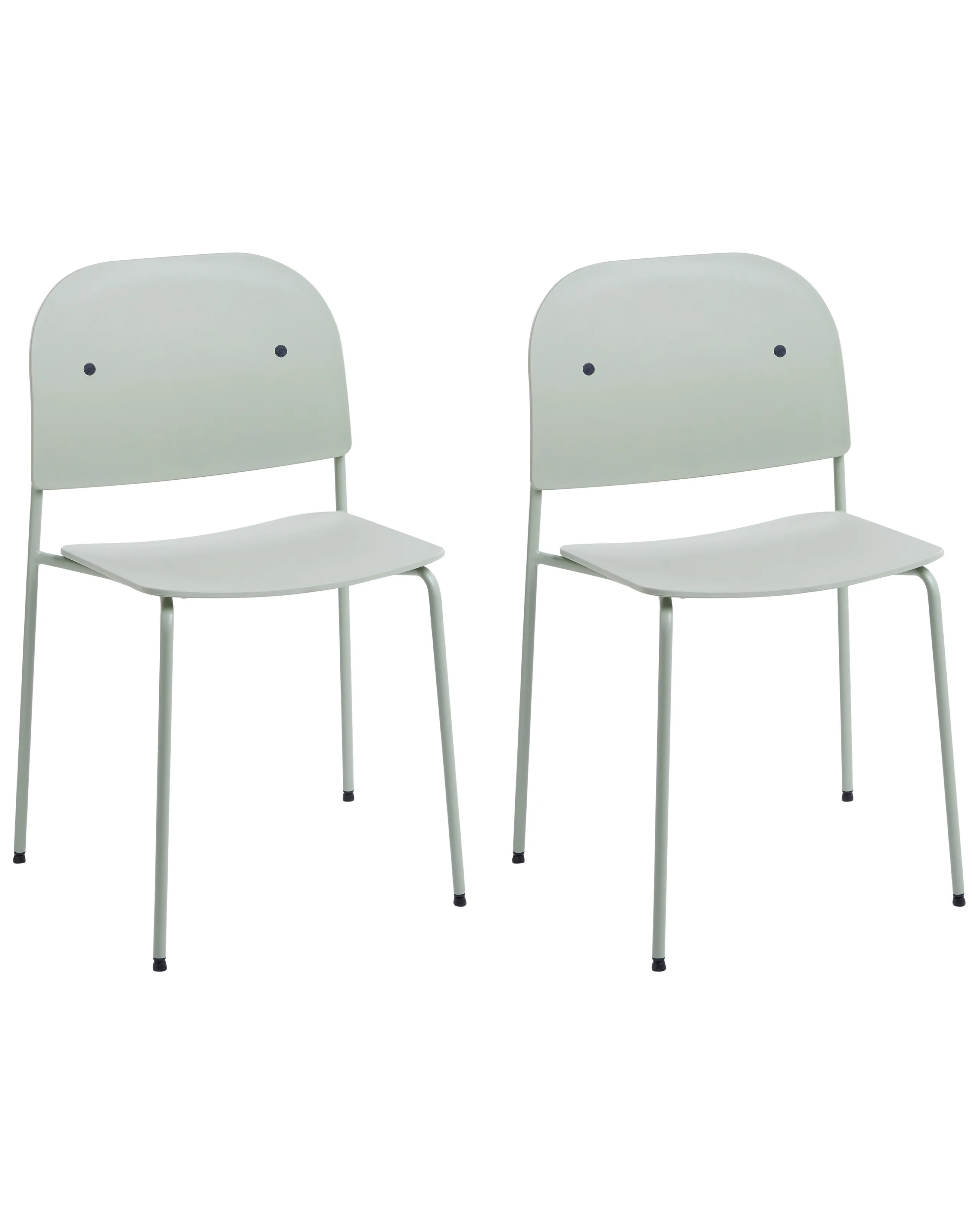 Conjunto de 2 sillas de comedor WINDUST Metal Verde menta