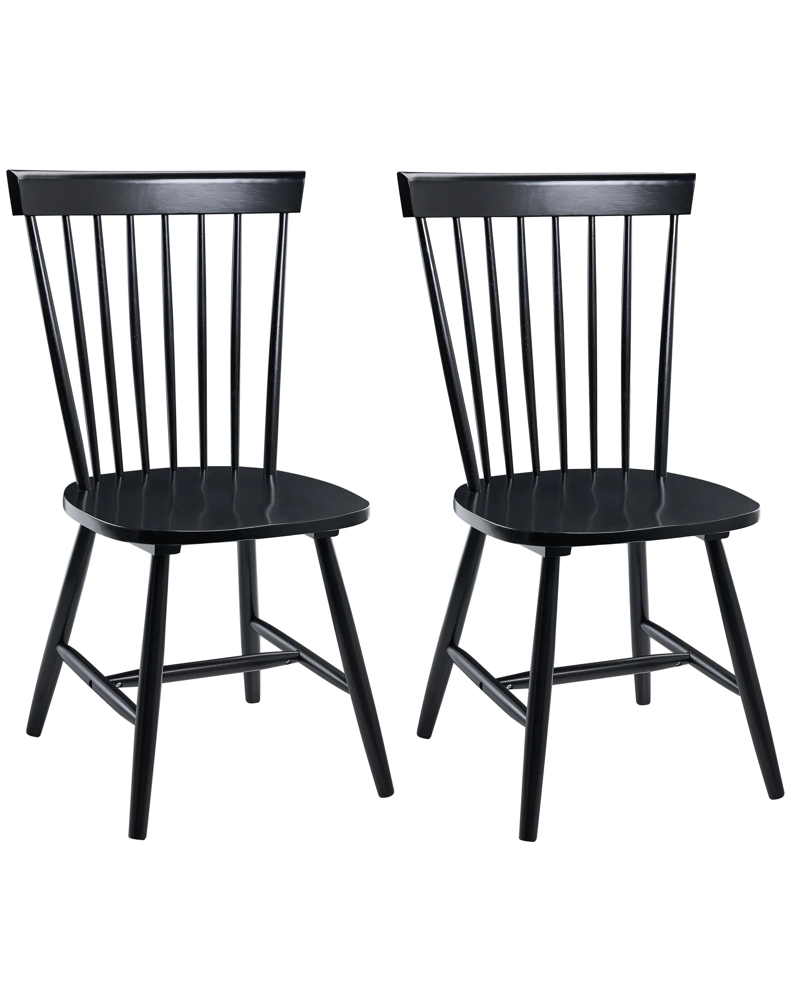 Conjunto de 2 sillas de comedor BURGES Madera Negro