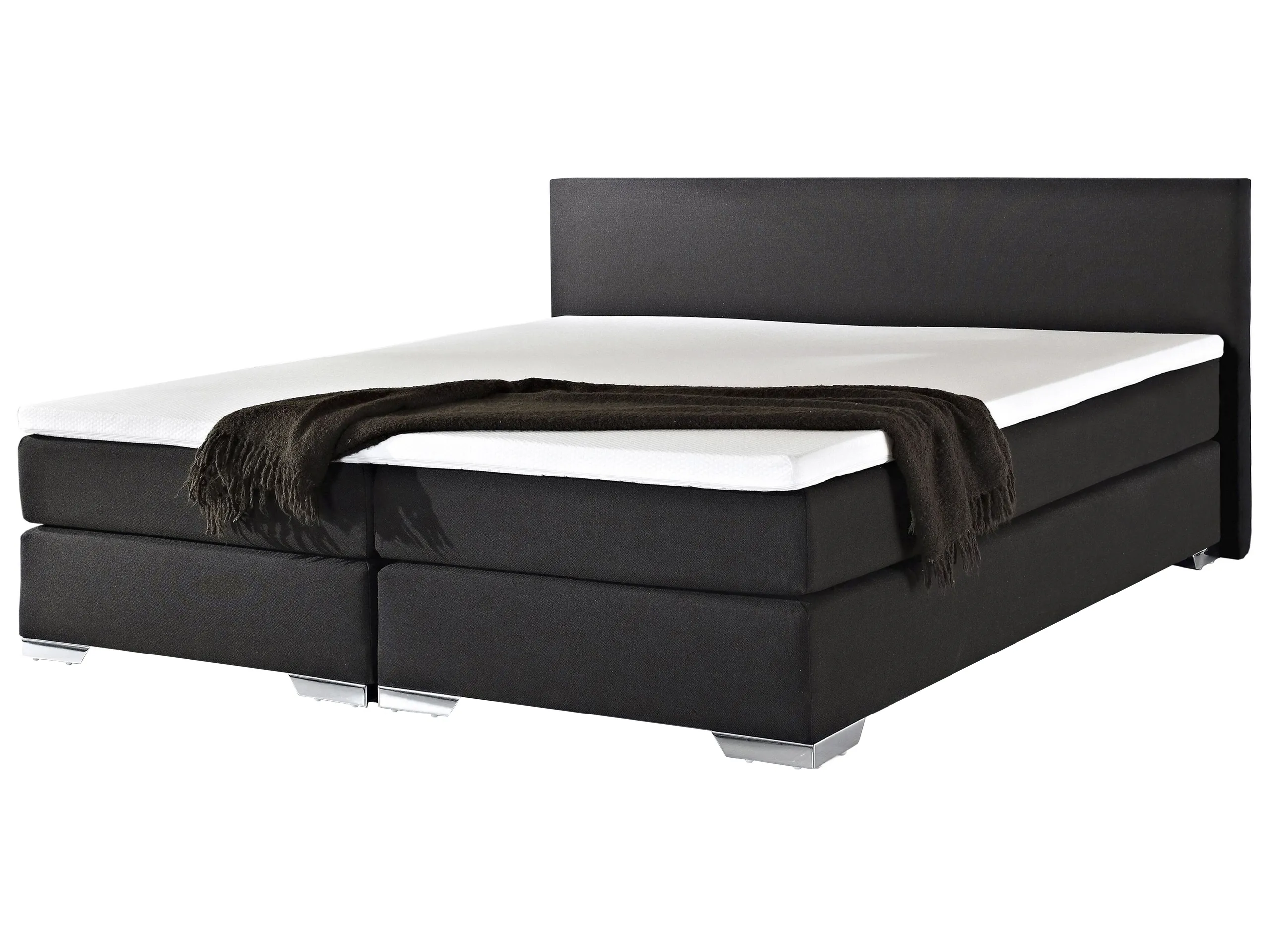 Cama continental Tela PRESIDENT 180 x 200 cm Negro