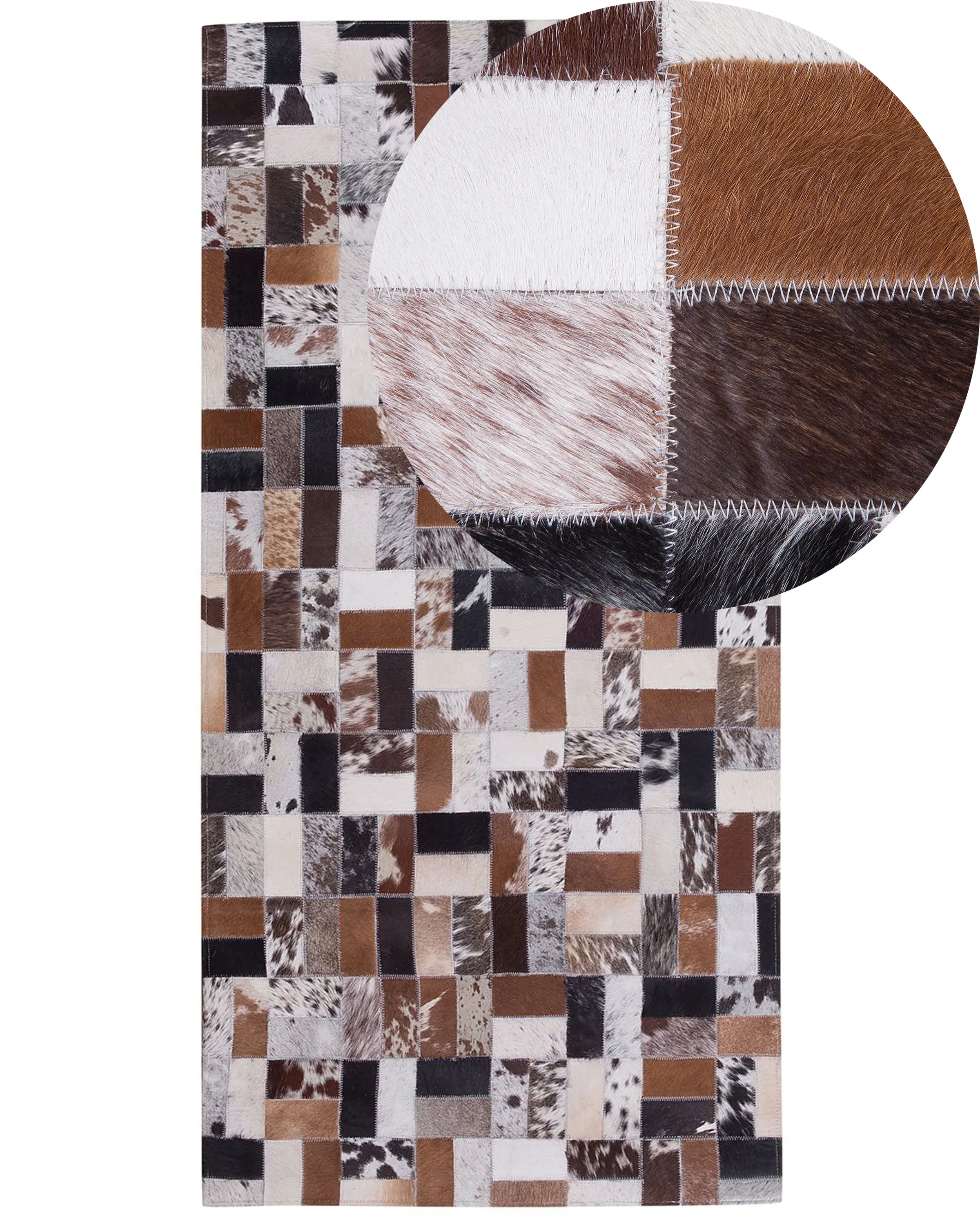 Alfombra CESME Multicolor 80 x 150 cm Piel