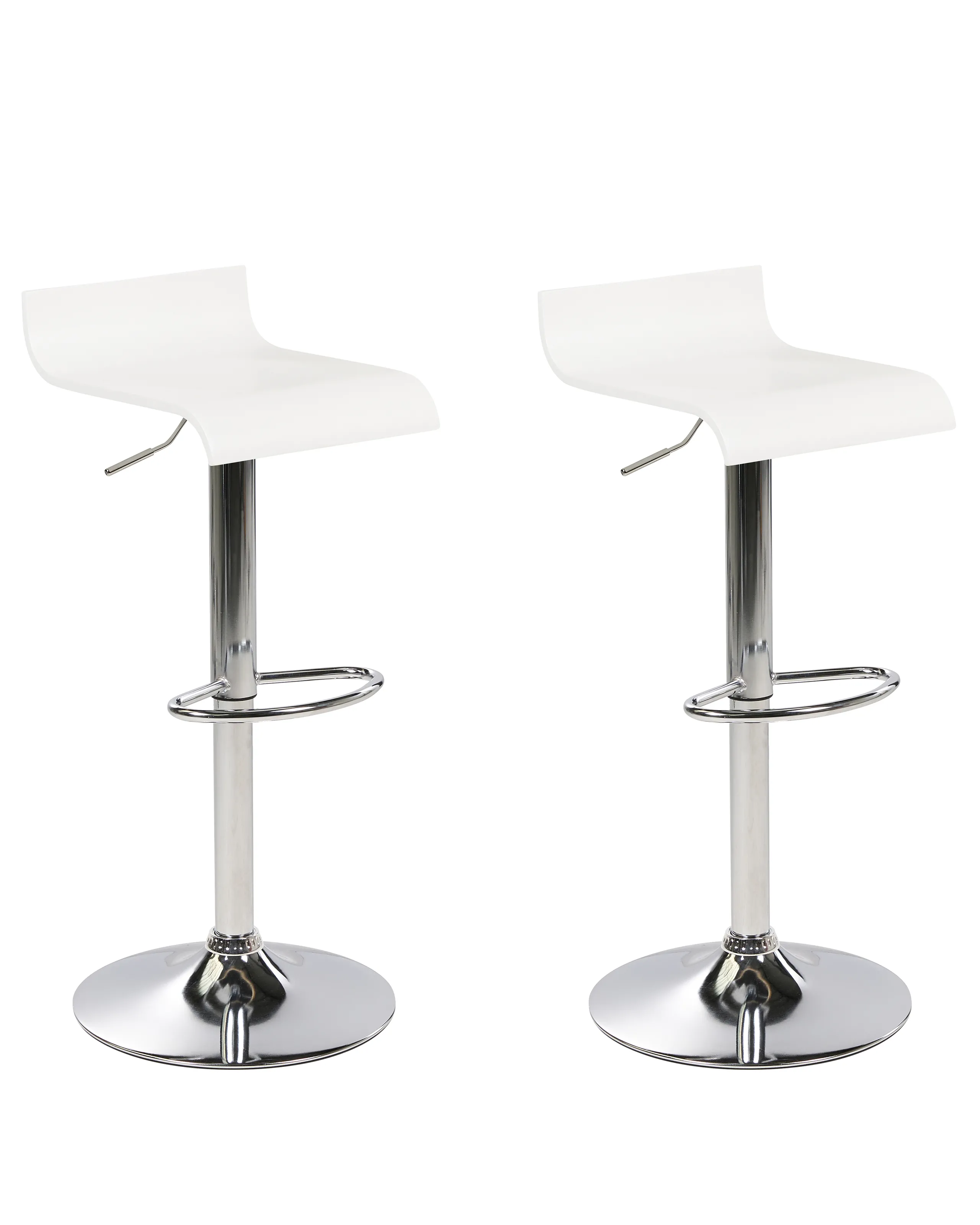 Conjunto de 2 sillas de bar VALENCIA giratoria Blanco