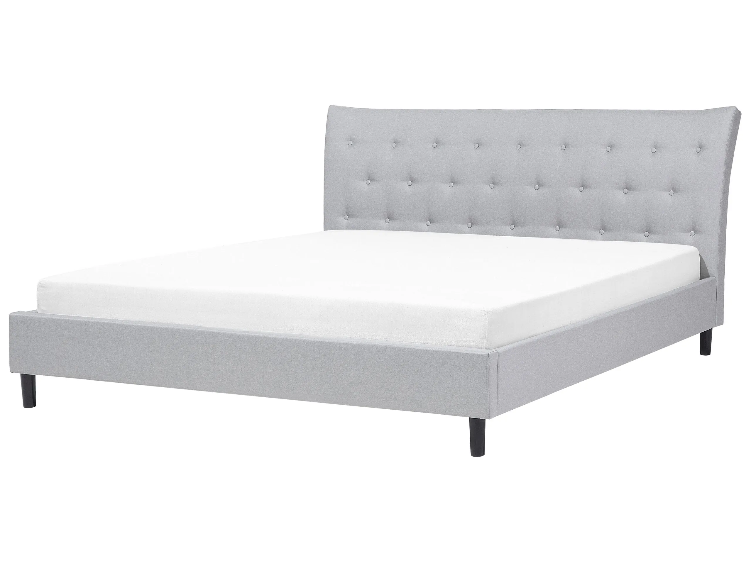 Cama Tela SAVERNE 180 x 200 cm Gris claro