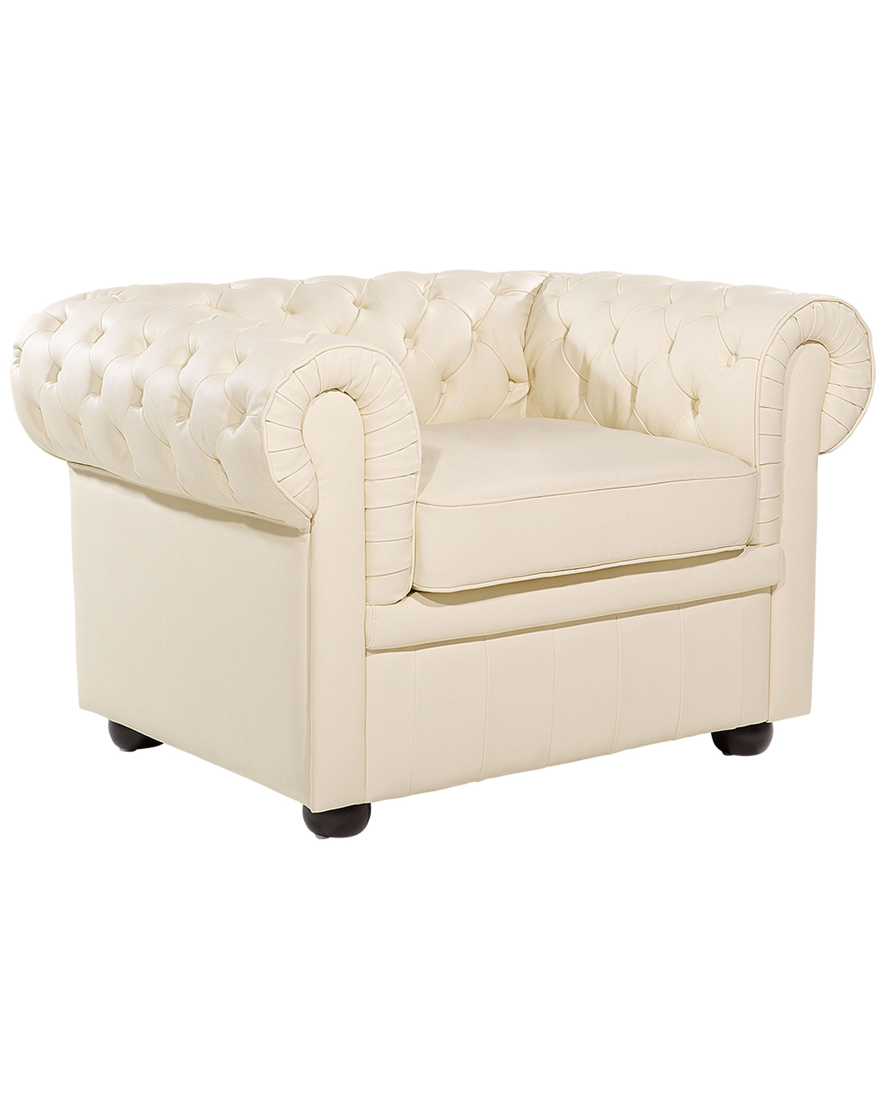 Sillón CHESTERFIELD Piel Beige claro