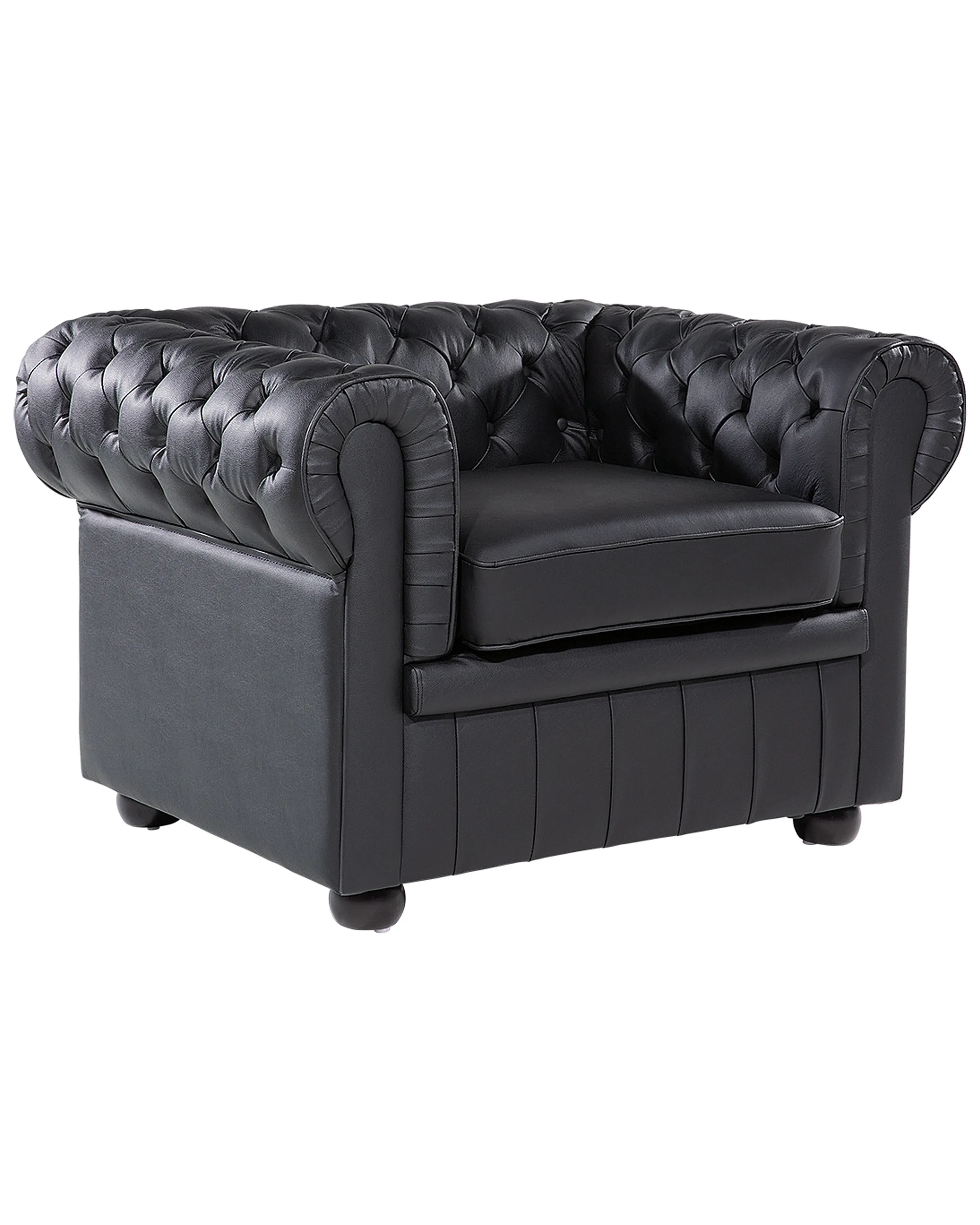 Sillón CHESTERFIELD Piel Negro
