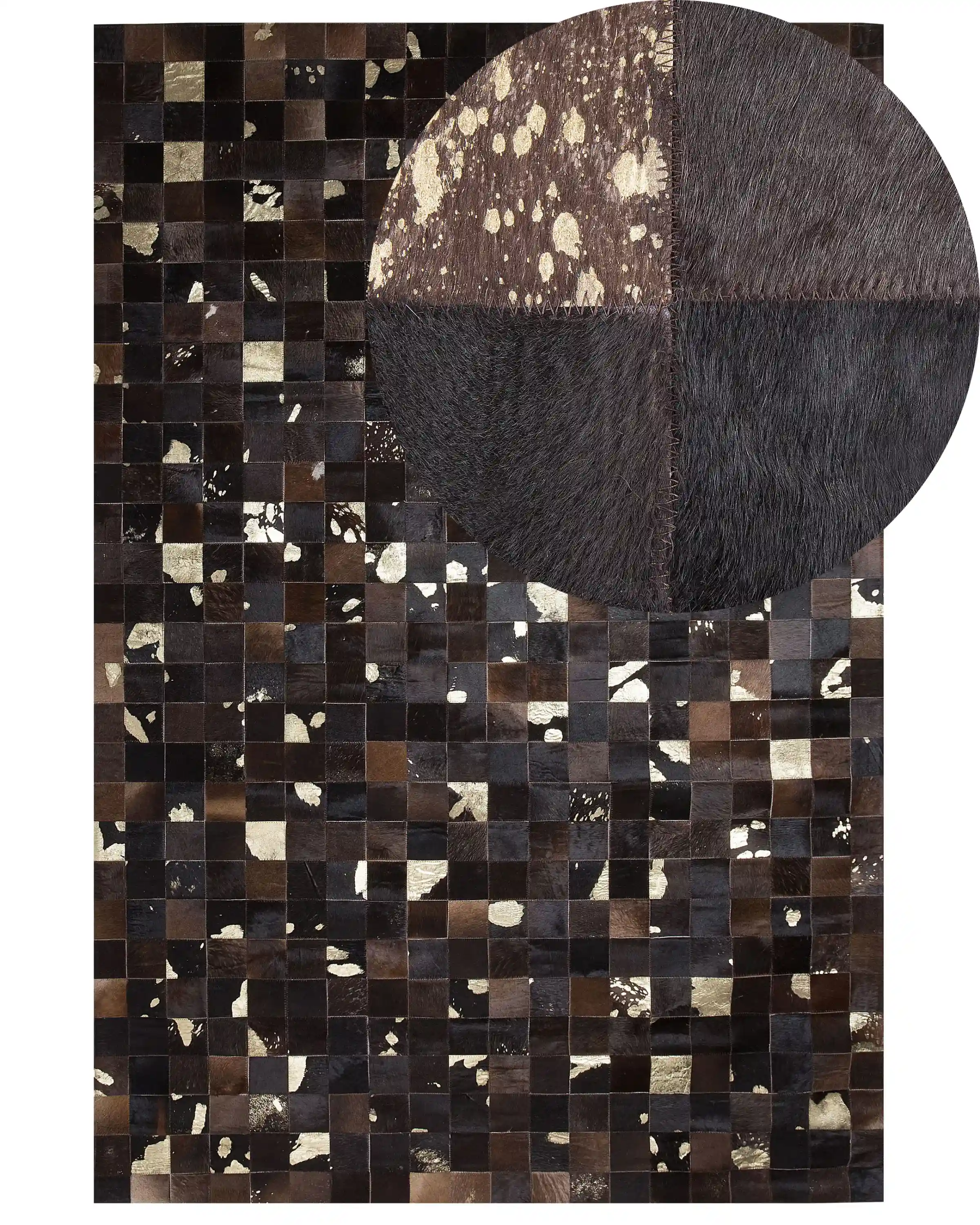Alfombra BANDIRMA Marrón 160 x 230 cm Piel