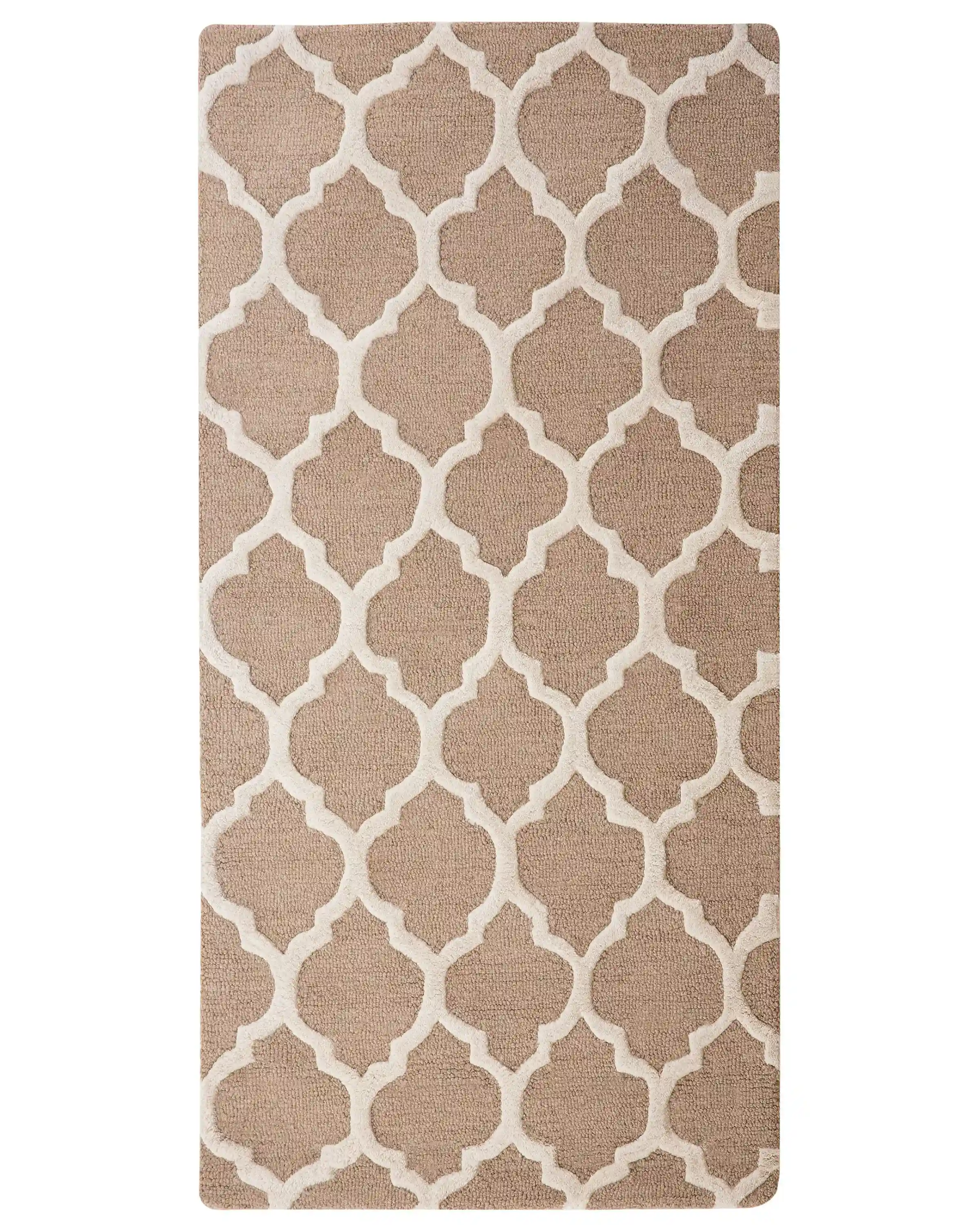 Alfombra ERBAA Beige 80 x 150 cm Lana