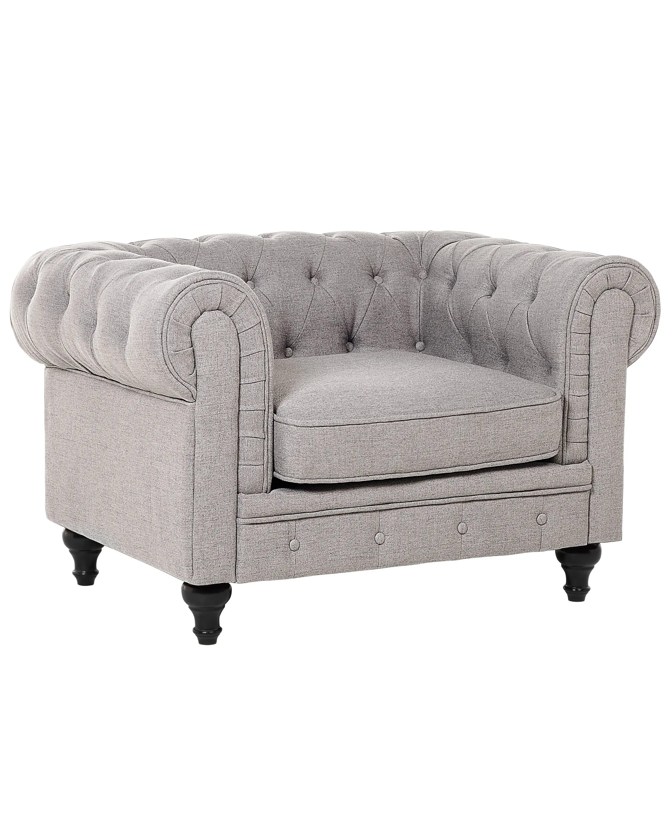Sillón CHESTERFIELD Tela Gris claro