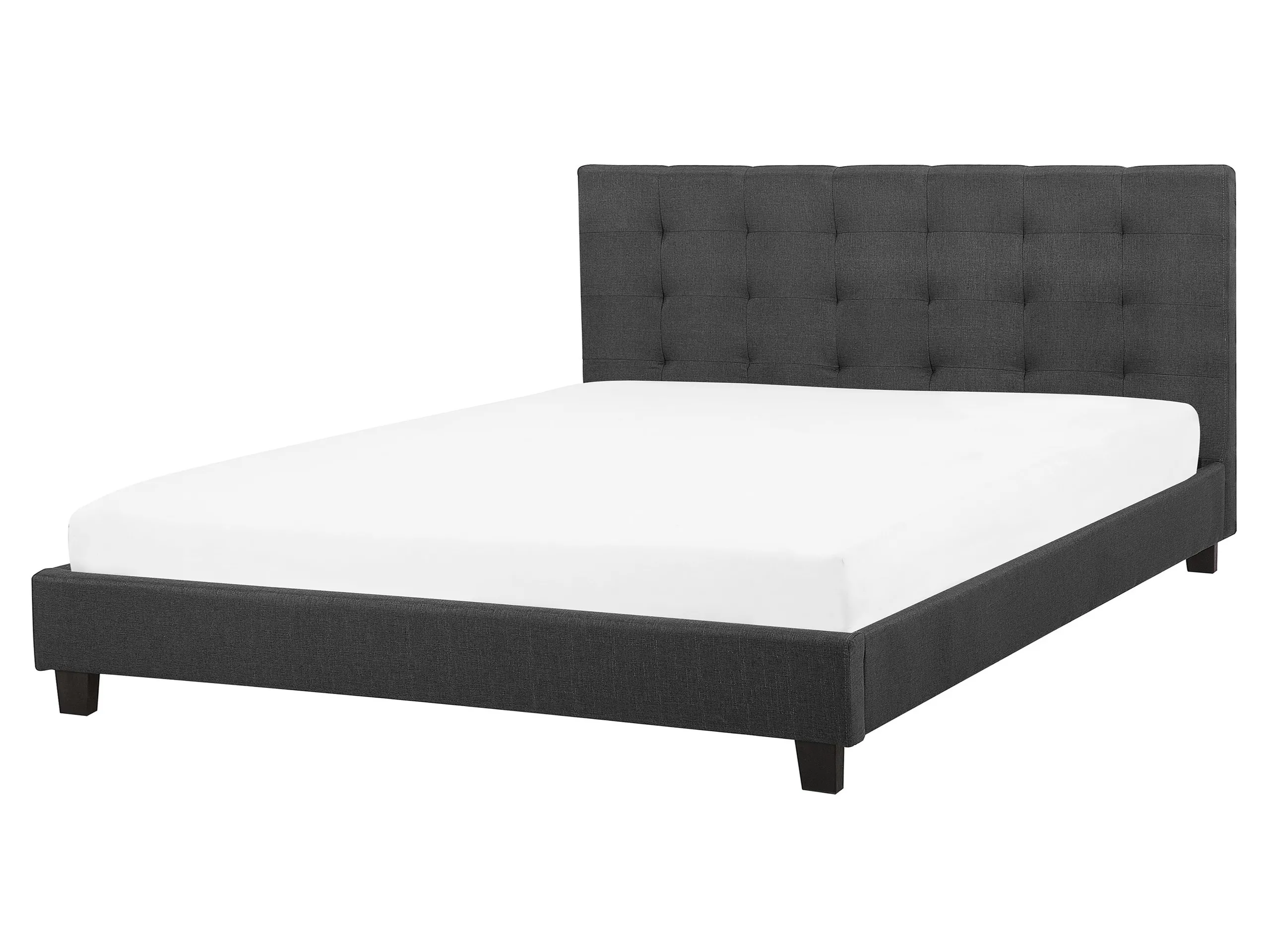 Cama Tela LA ROCHELLE 160 x 200 cm Gris oscuro