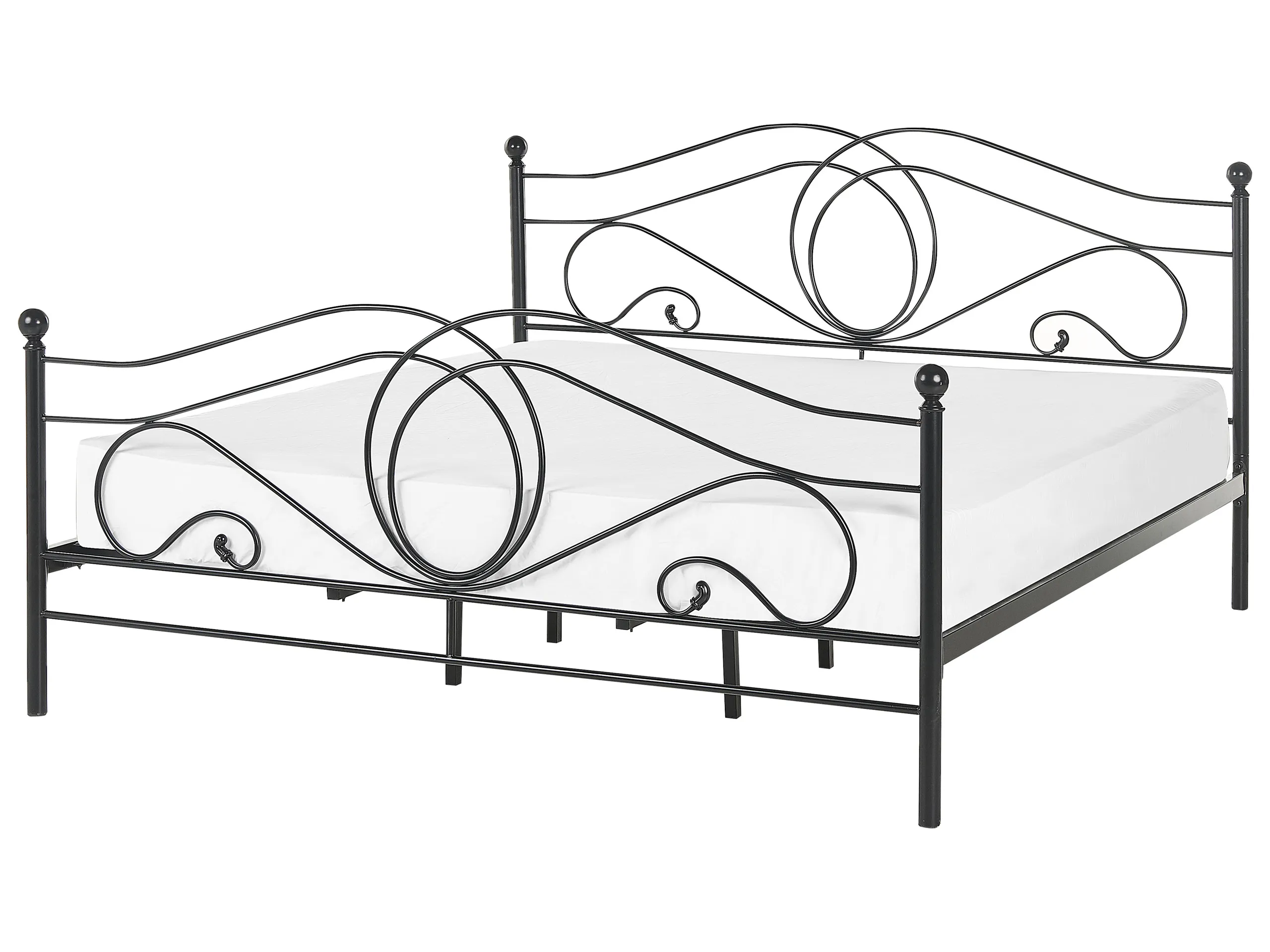 Cama Metal LYRA 180 x 200 cm Negro
