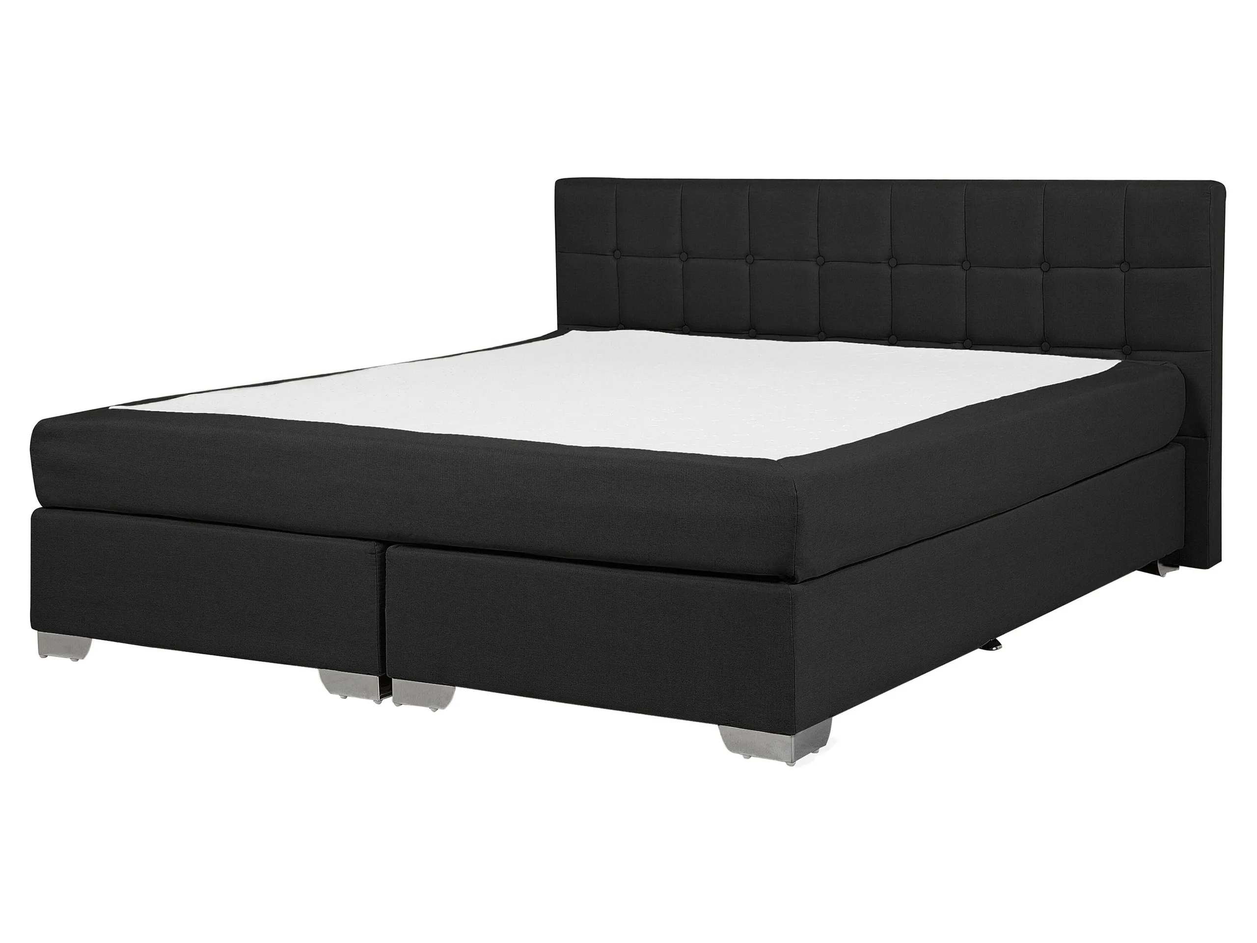 Cama continental Tela ADMIRAL 160 x 200 cm Negro
