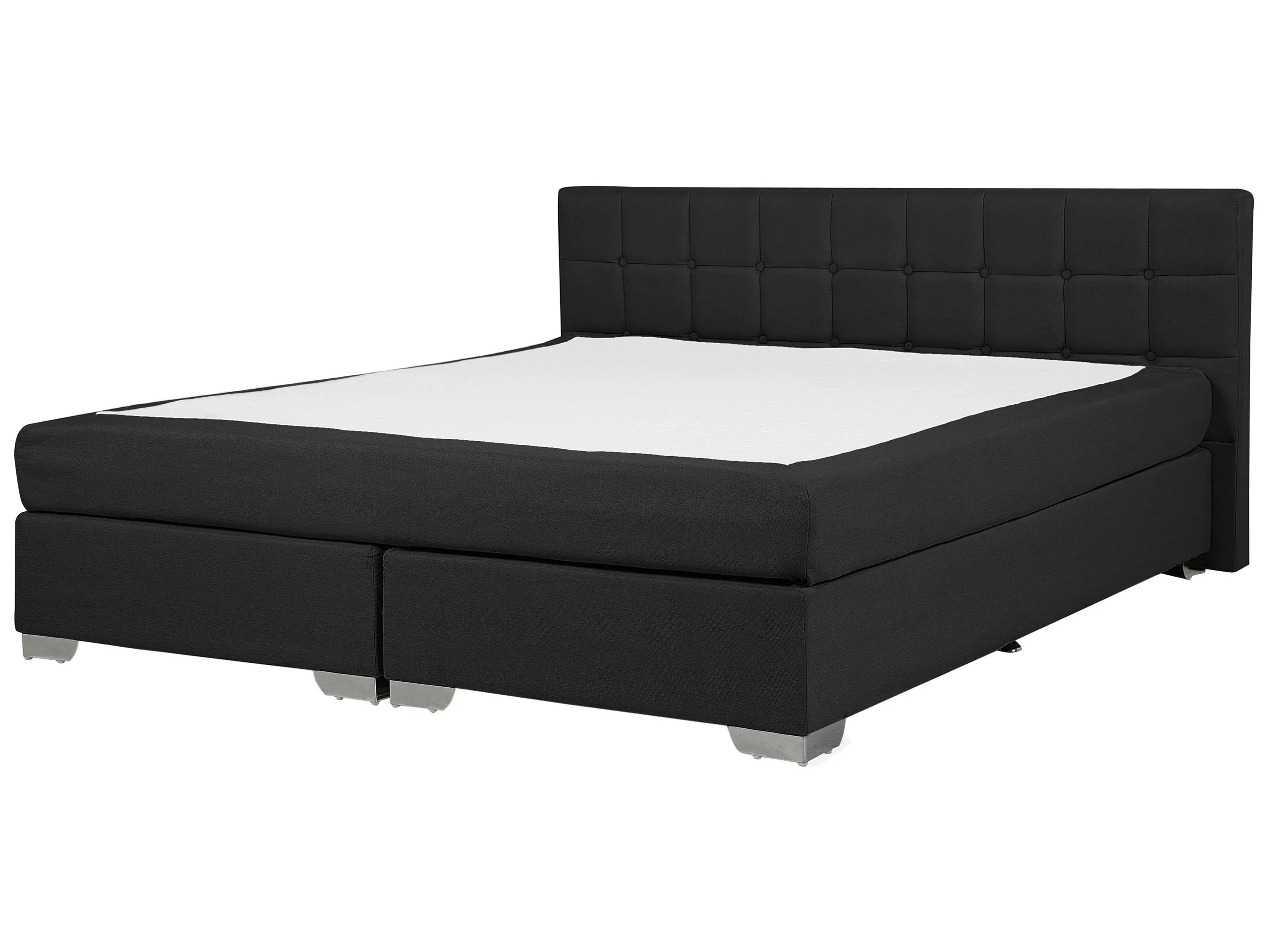 Cama continental Tela ADMIRAL 180 x 200 cm Negro