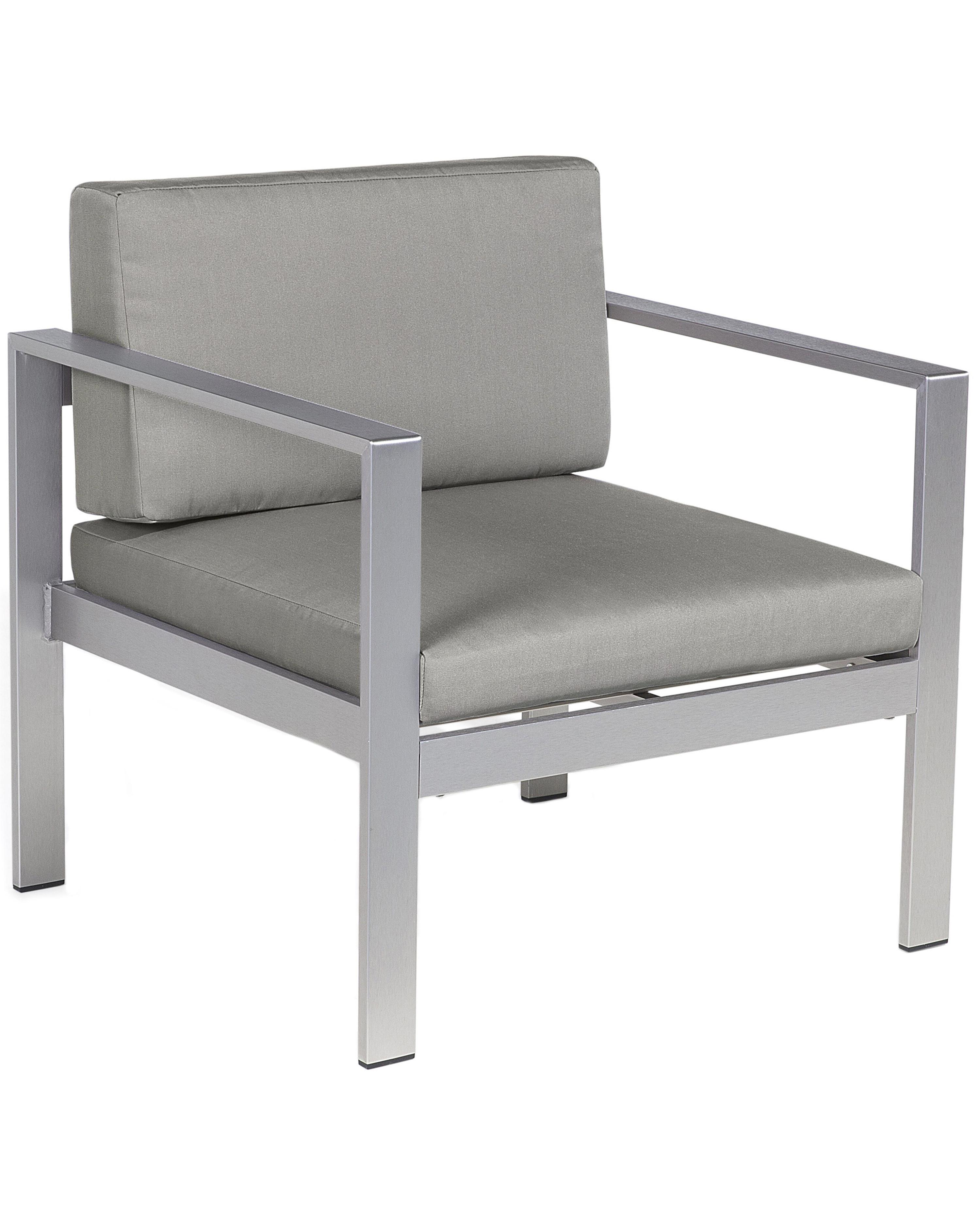 Garden Armchair SALERNO Metal Dark Grey