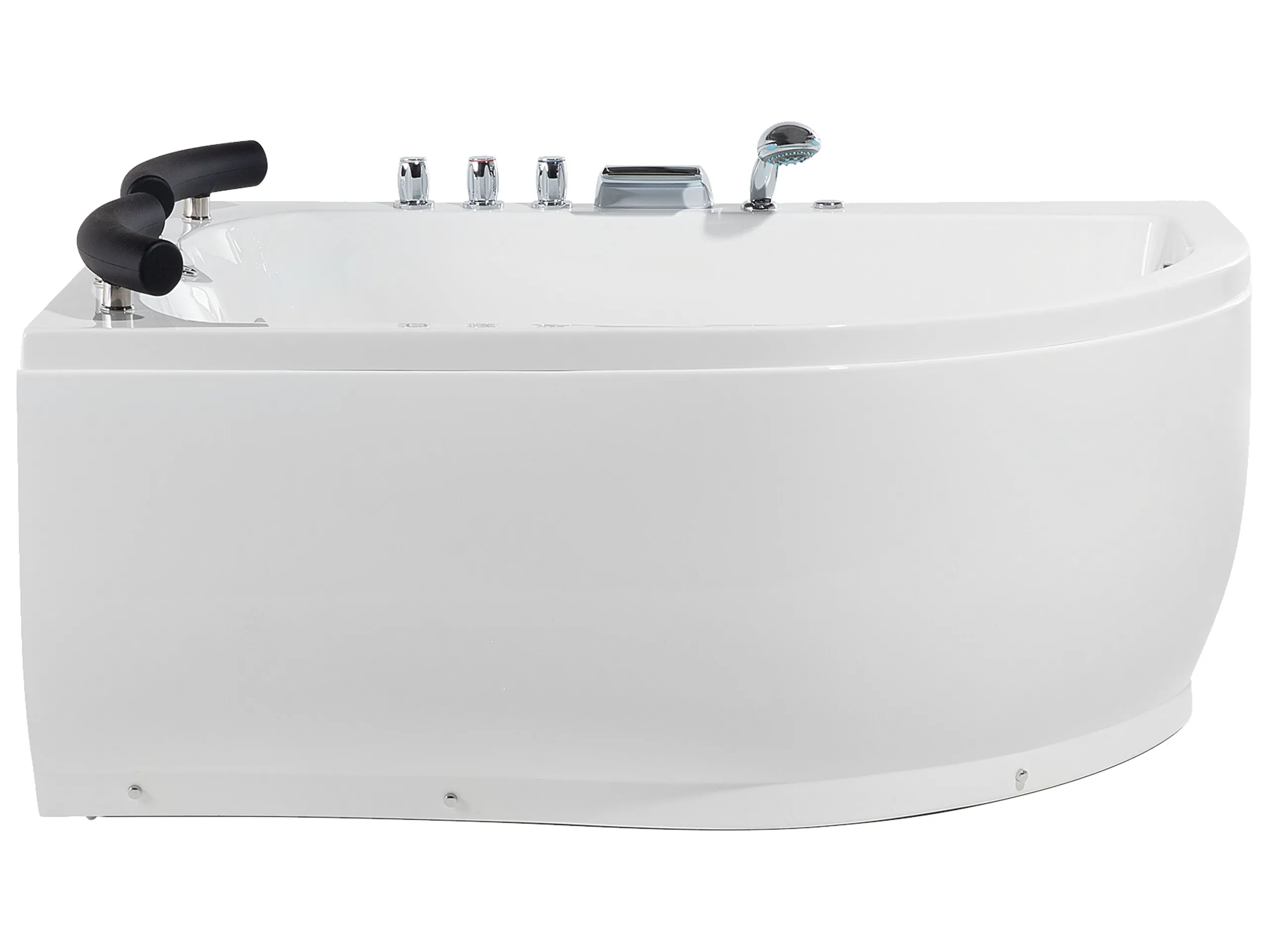 Bañera de hidromasaje LED esquinera PARADISO Derecha 158 x 113 cm Blanco