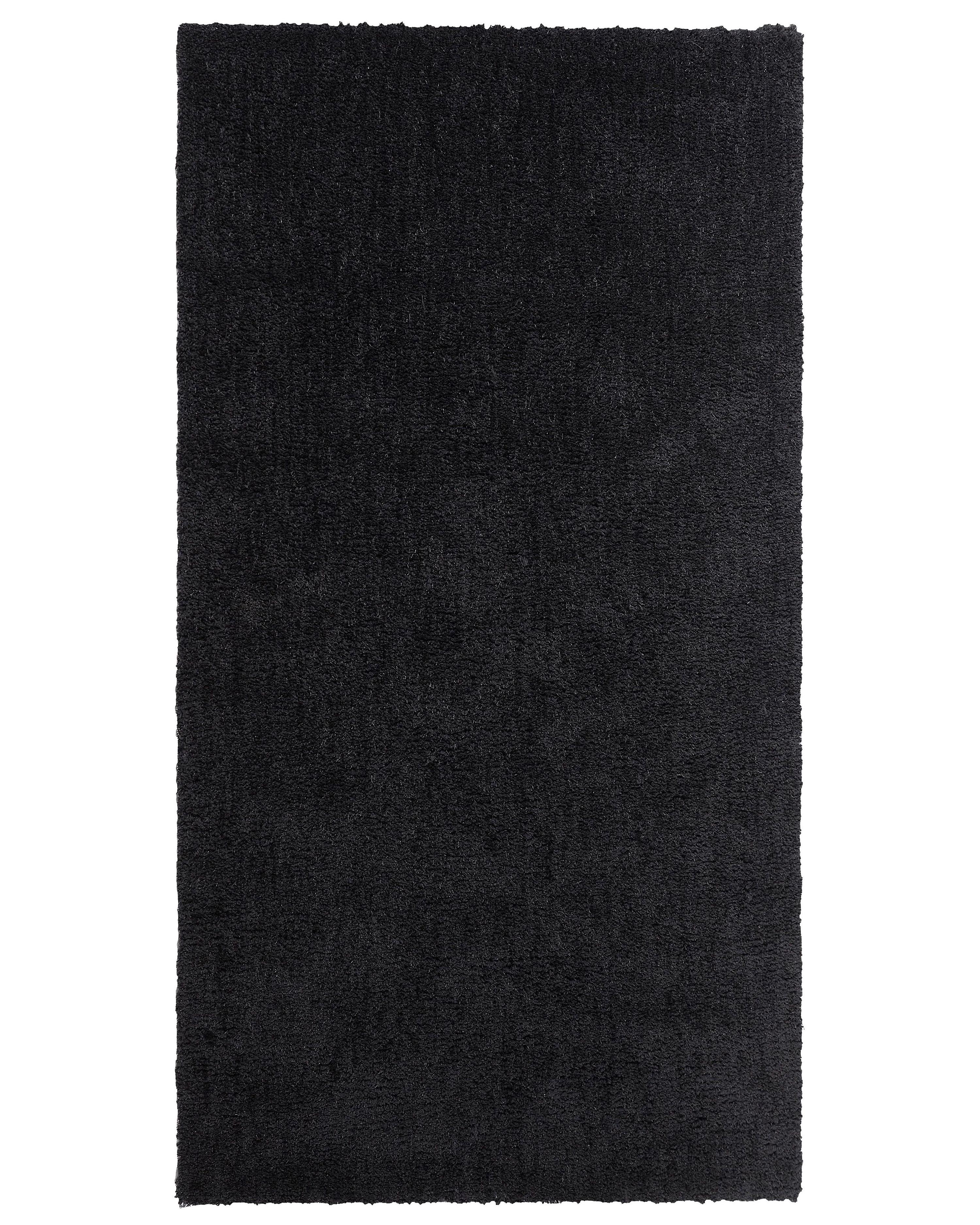 Alfombra de pelo largo DEMRE Negro 80 x 150 cm