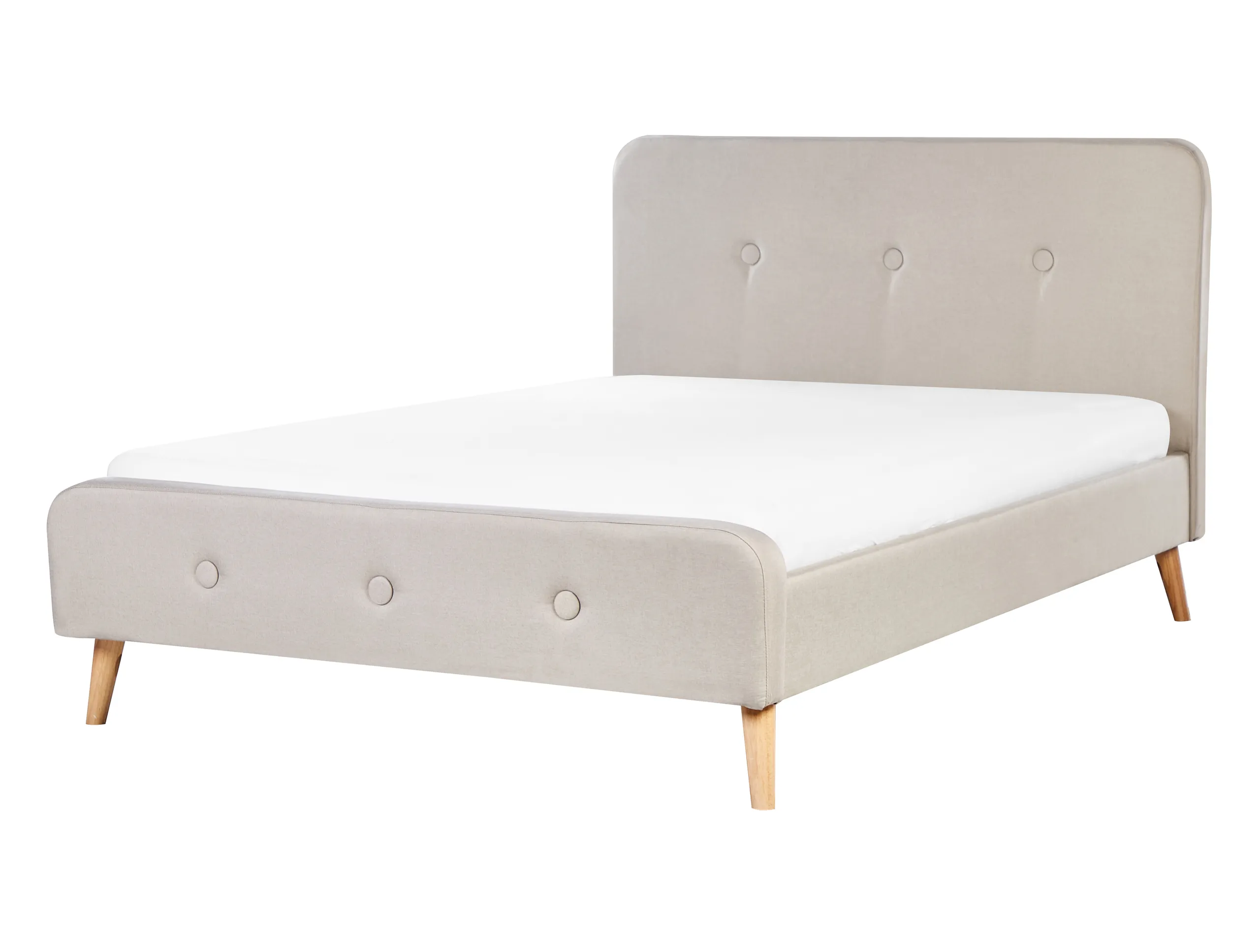 Cama Tela RENNES 140 x 200 cm Beige claro