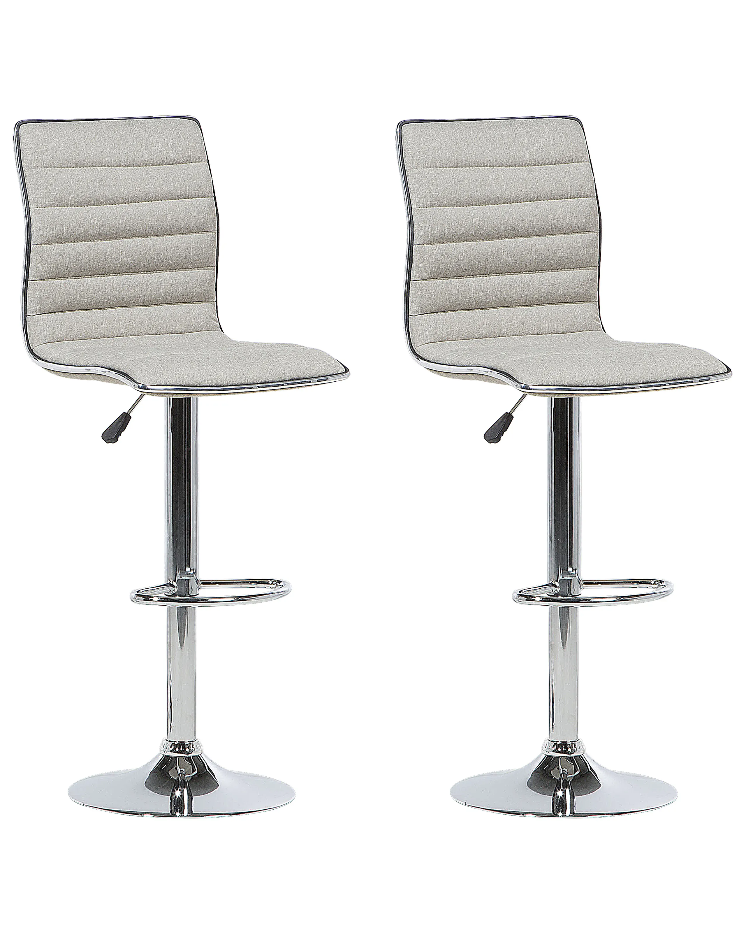 Conjunto de 2 sillas de bar LUCERNE giratoria Beige claro