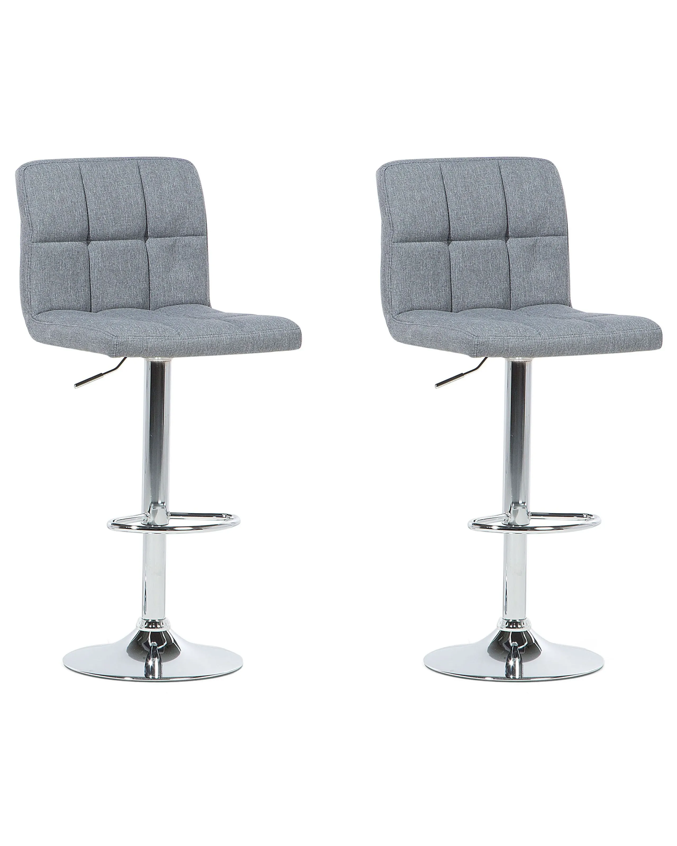 Conjunto de 2 sillas de bar MARION giratoria Gris claro