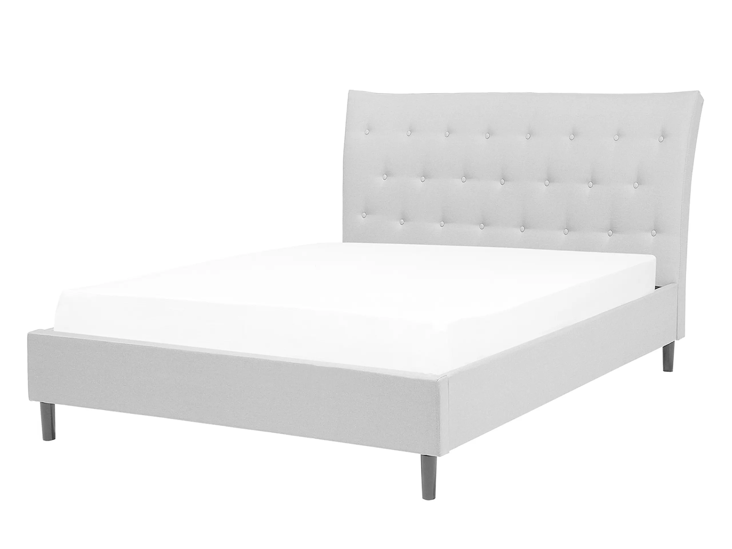 Cama Tela SAVERNE 140 x 200 cm Gris claro