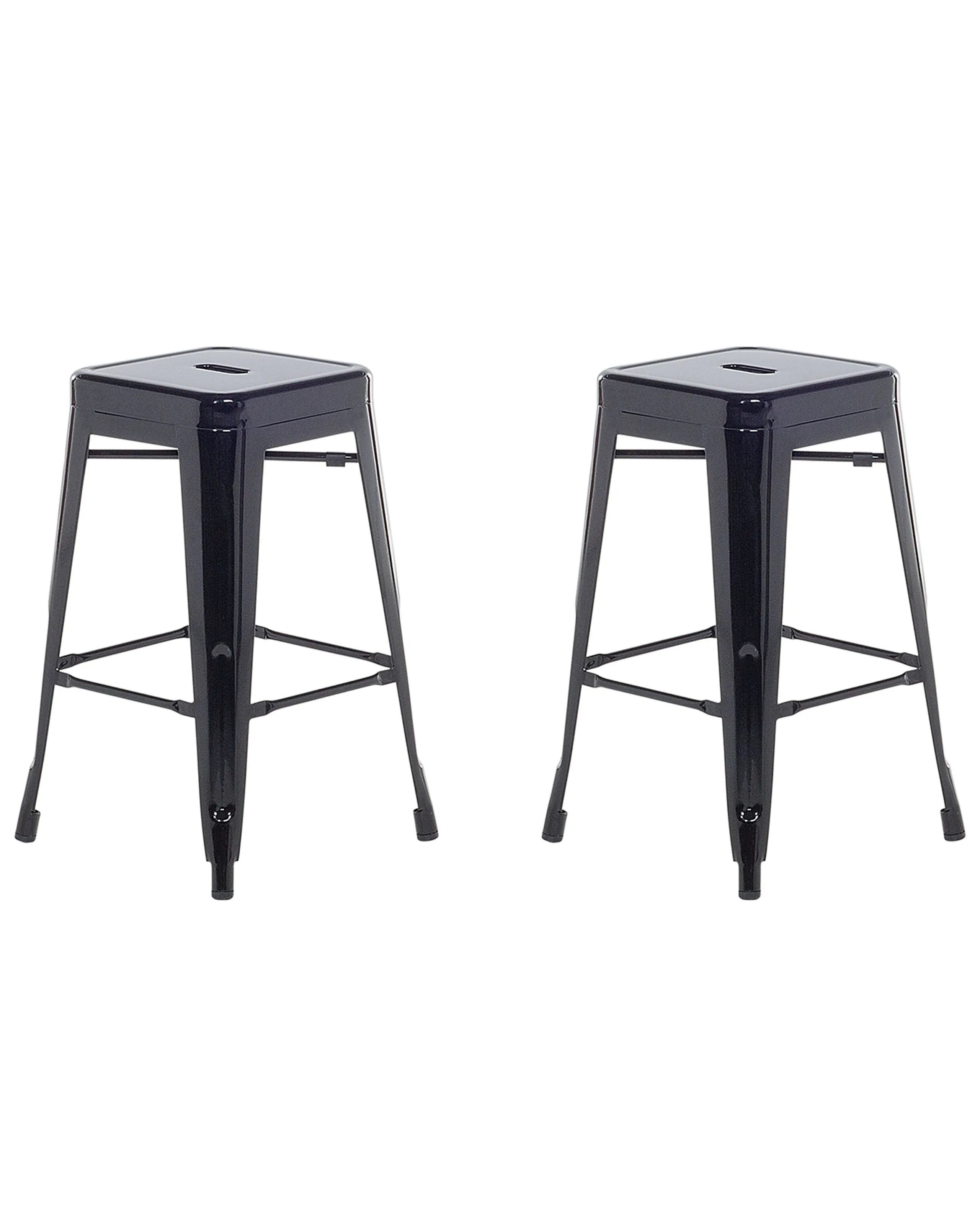 Conjunto de 2 sillas de bar CABRILLO Metal Negro