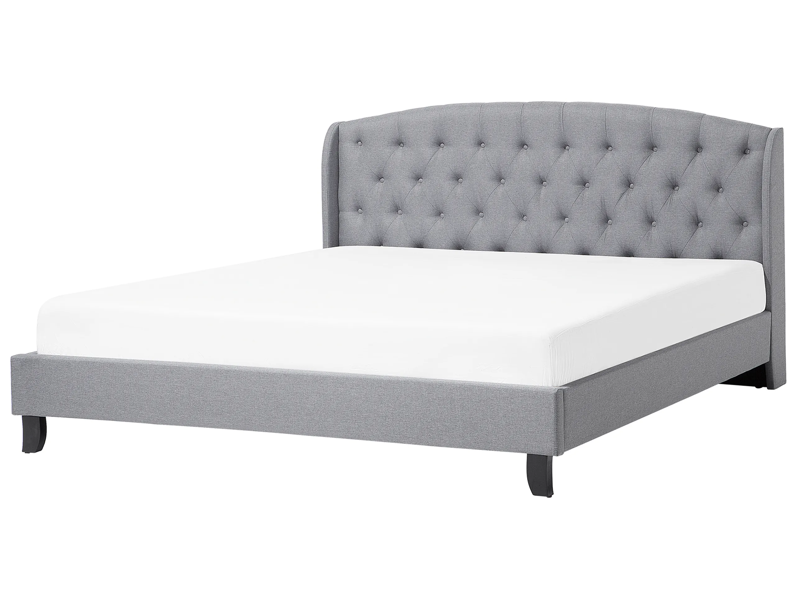 Cama Tela BORDEAUX 180 x 200 cm Gris claro