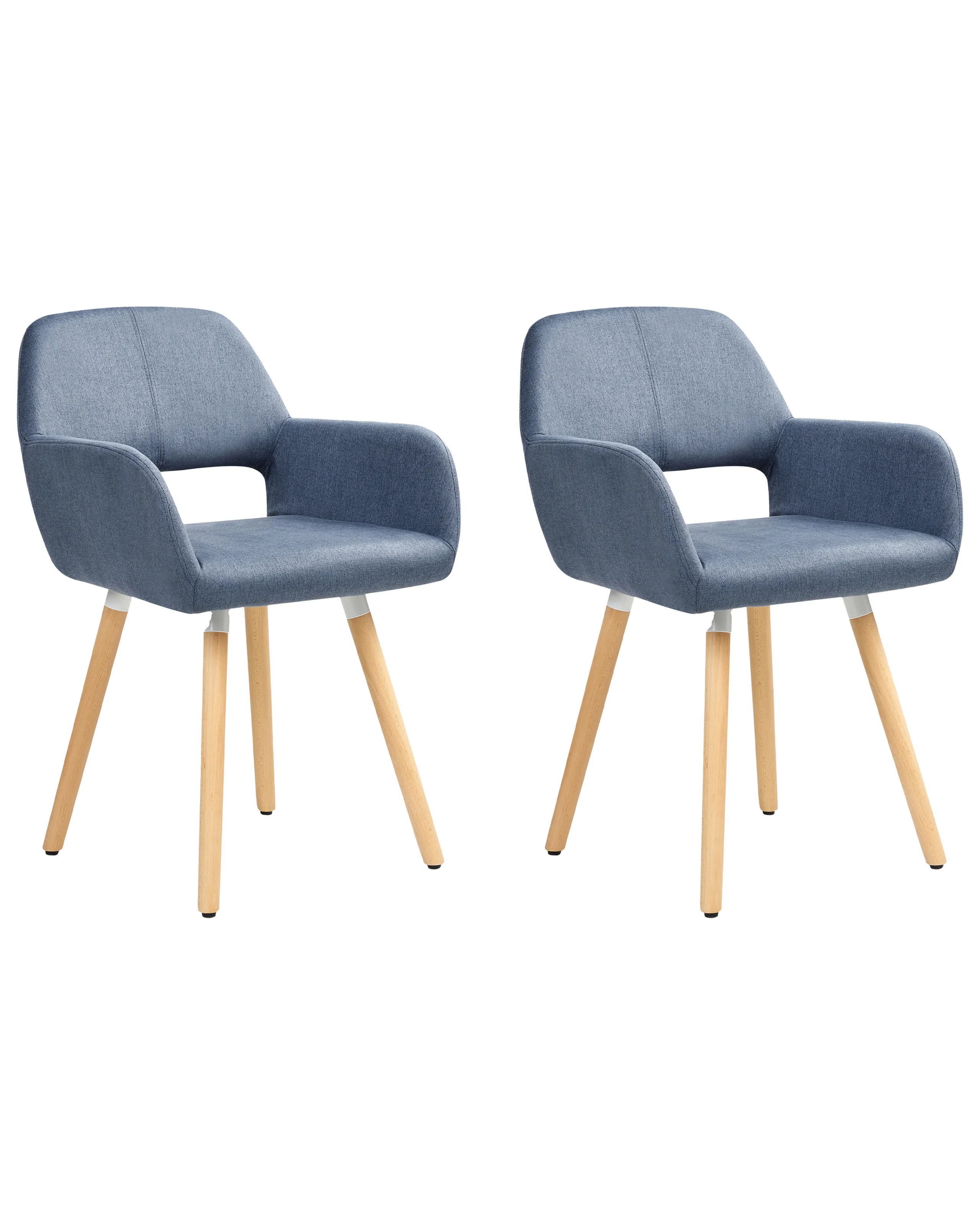 Conjunto de 2 sillas de comedor CHICAGO Tela Azul marino