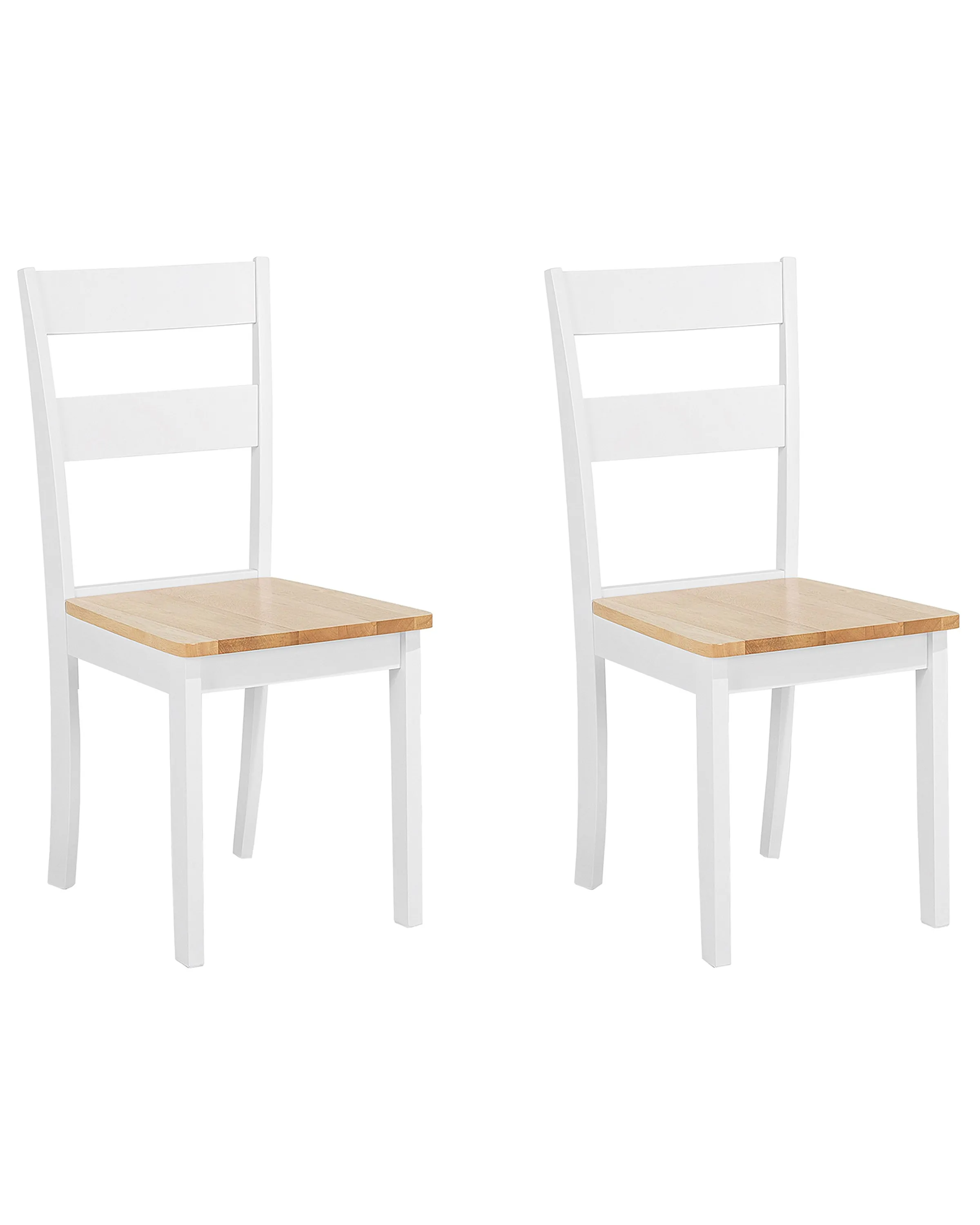 Conjunto de 2 sillas de comedor GEORGIA Madera Blanco