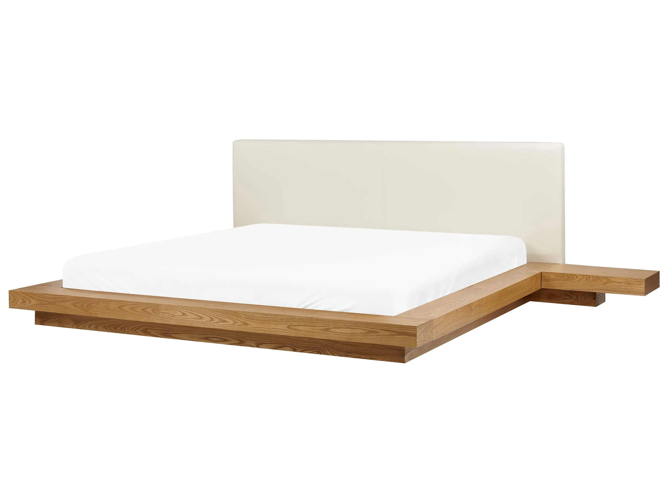 Cama de agua Piel sintética ZEN 180 x 200 cm Fresno natural