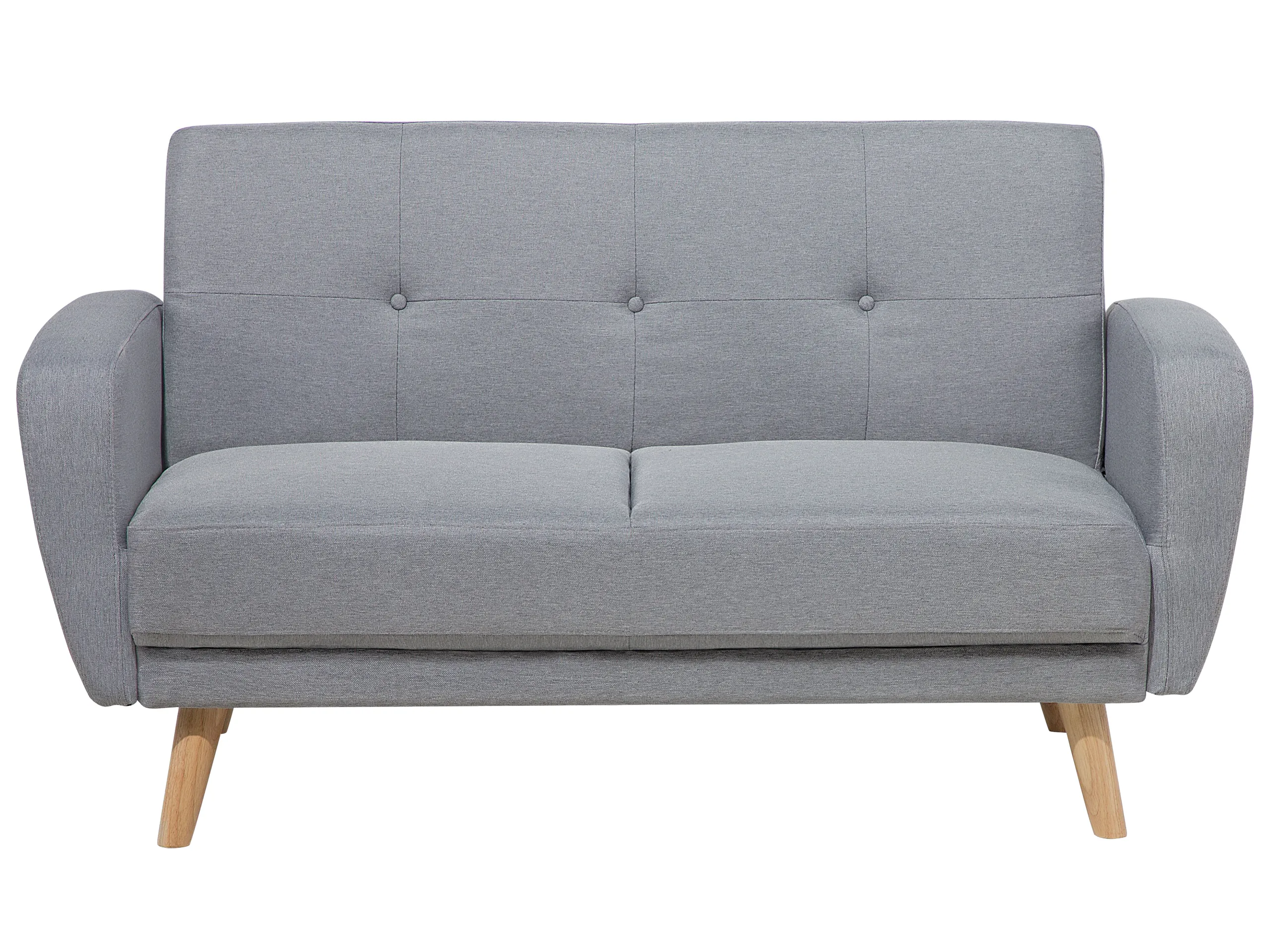 Sofa Bed 2 Seater FLORLI Fabric Light Grey