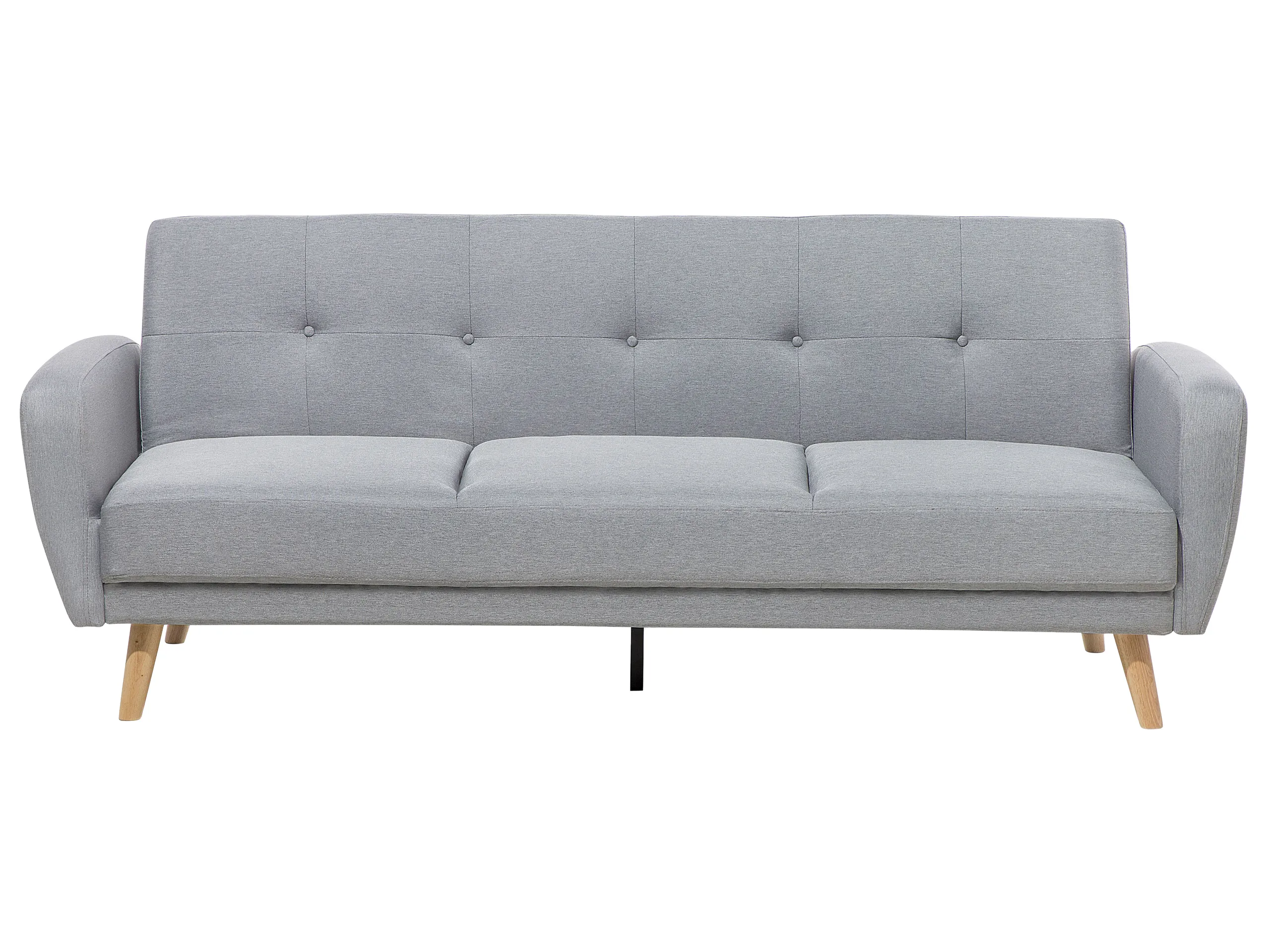 Sofa Bed 3 Seater FLORLI Fabric Light Grey