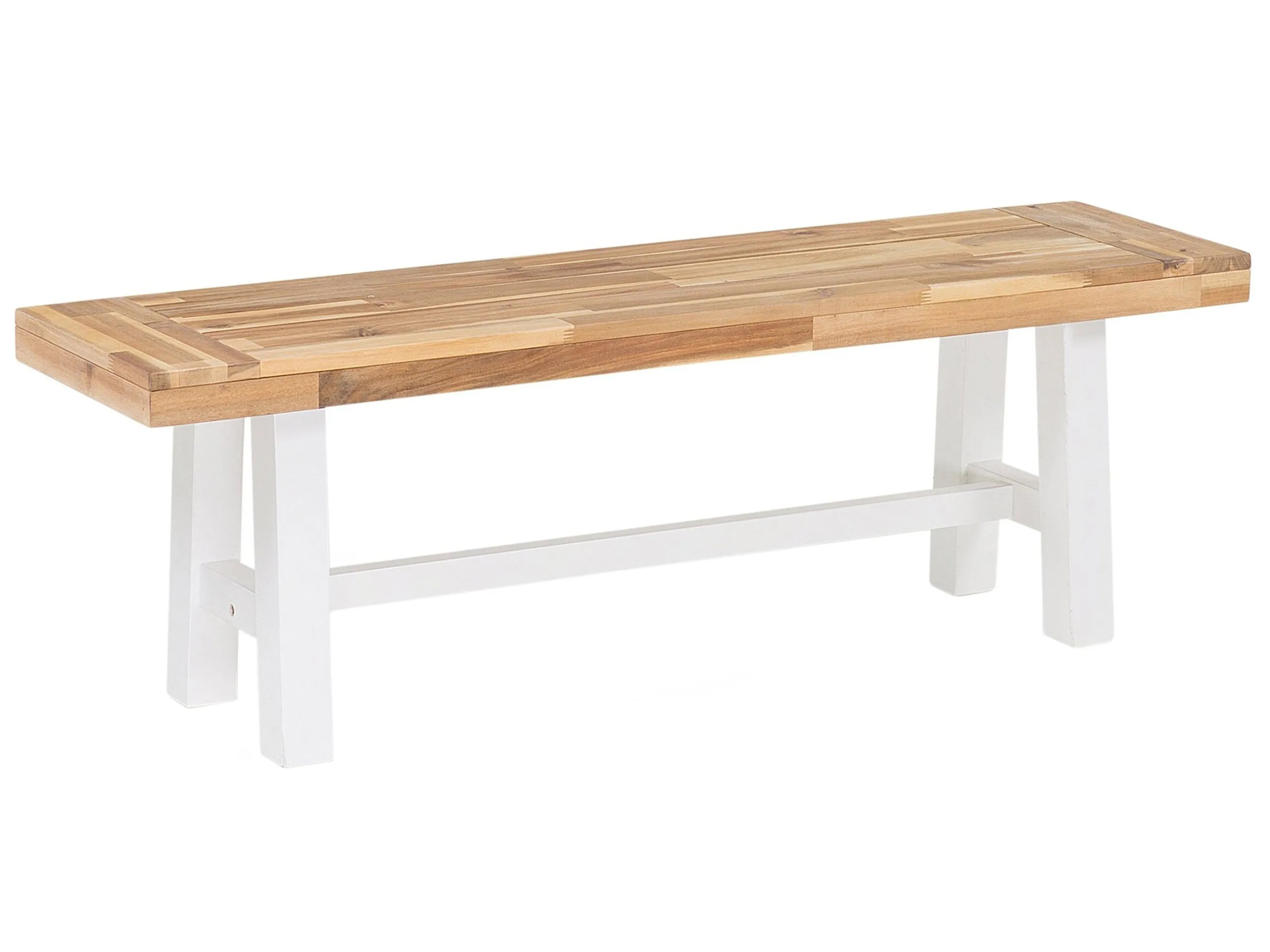 Garden Bench SCANIA 140 cm Acacia Wood White