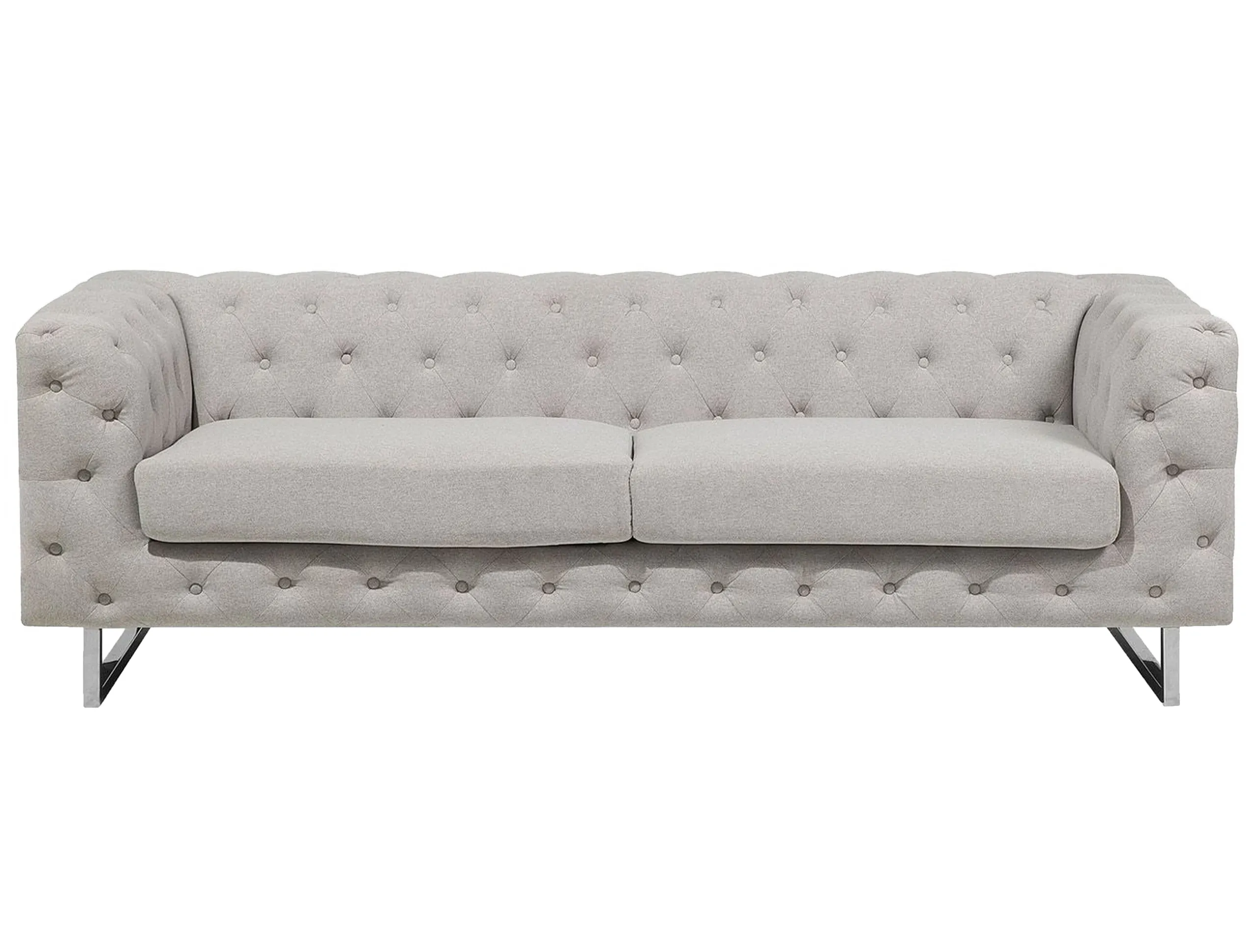 Sofa 3 Seater VISSLAND Fabric Light Beige