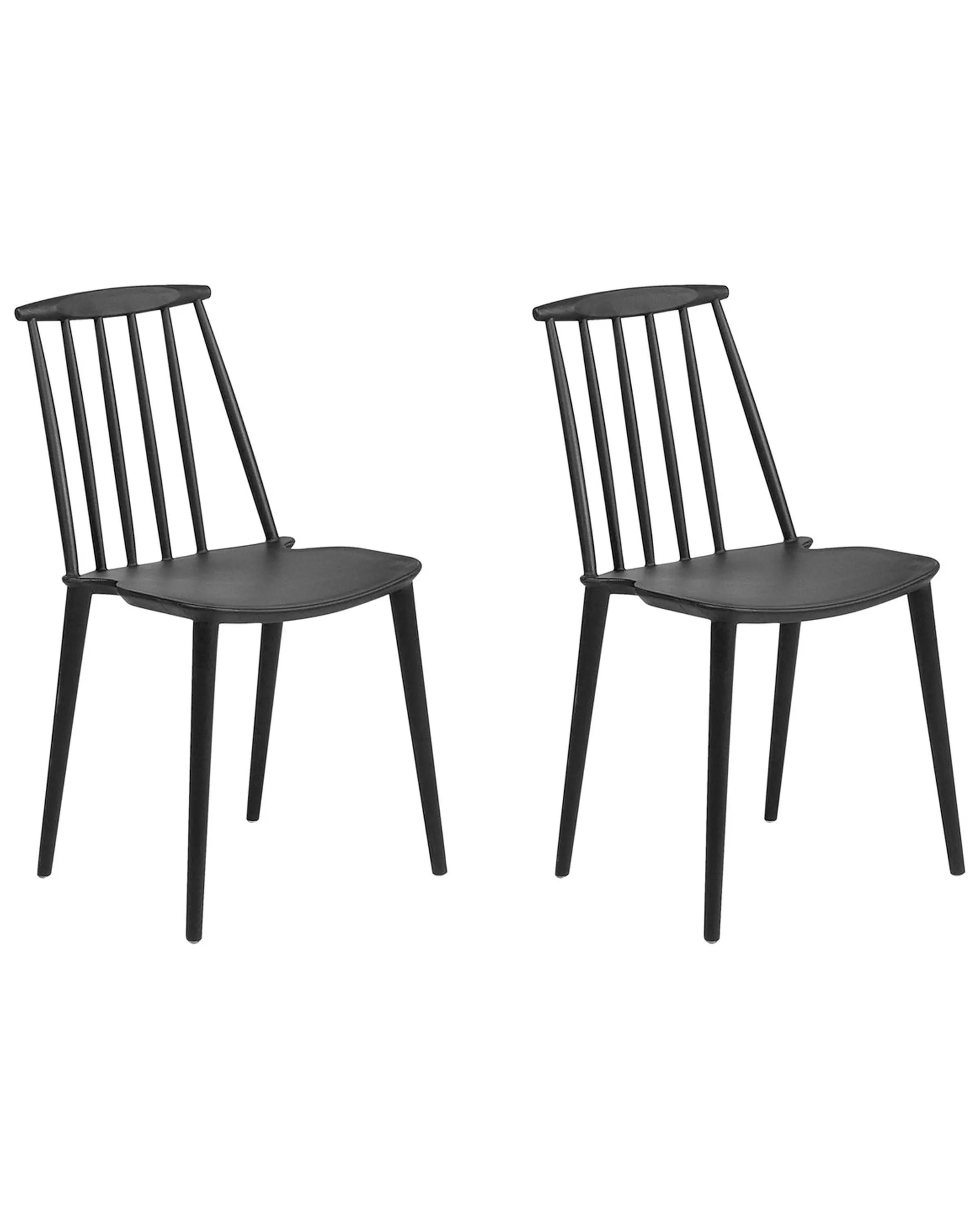 Conjunto de 2 sillas de comedor VENTNOR Negro