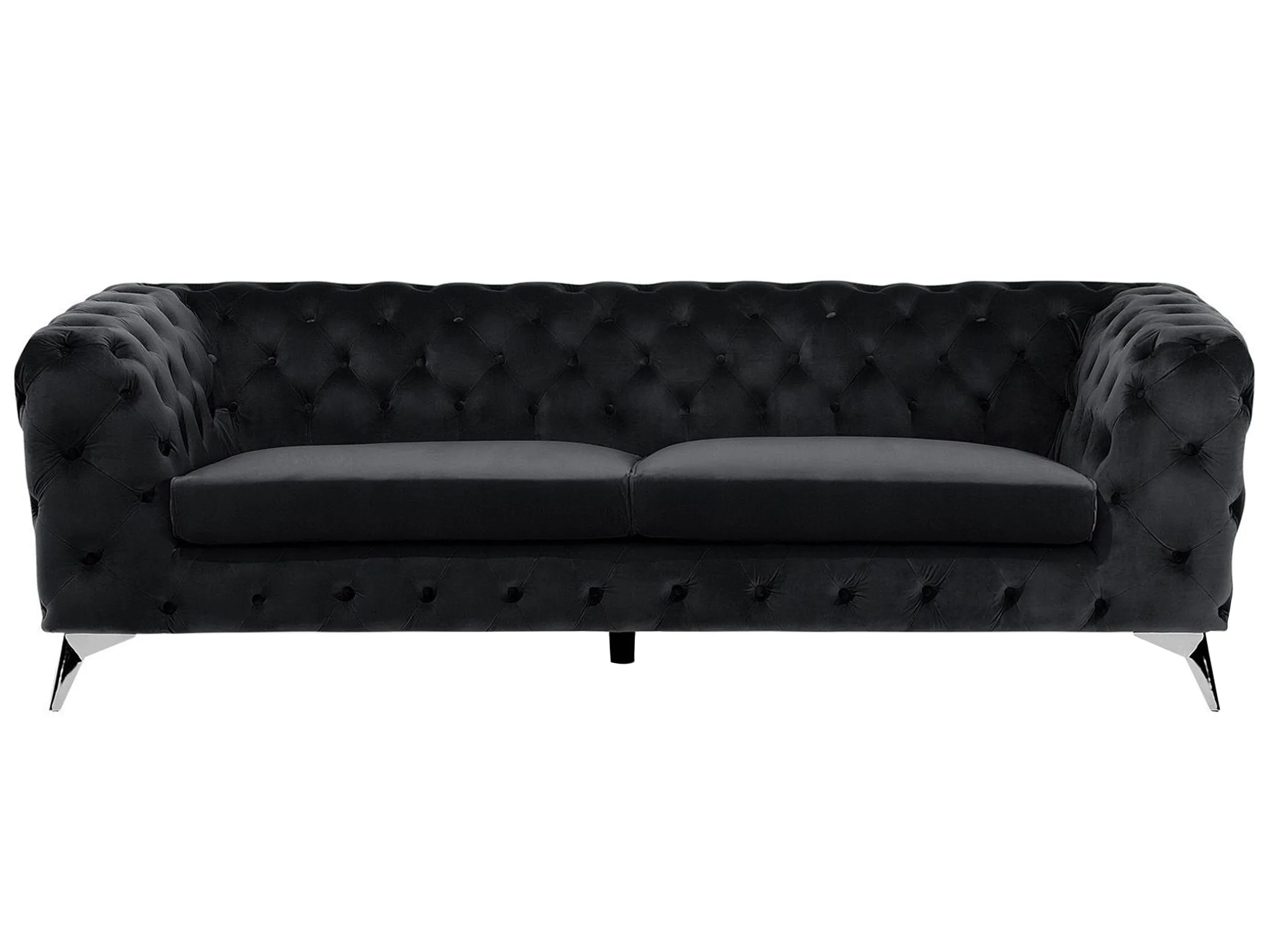 Sofa 3 Seater SOTRA Velvet Black