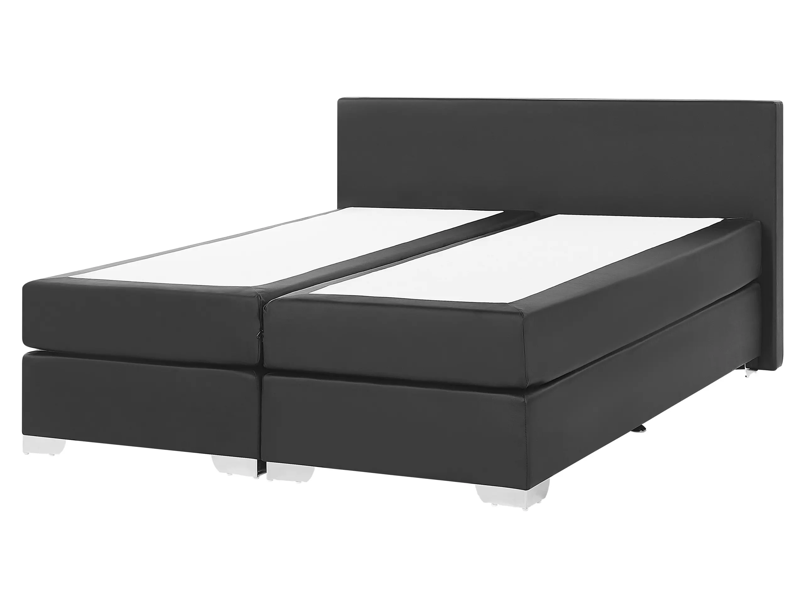 Cama continental Piel sintética PRESIDENT 160 x 200 cm Negro