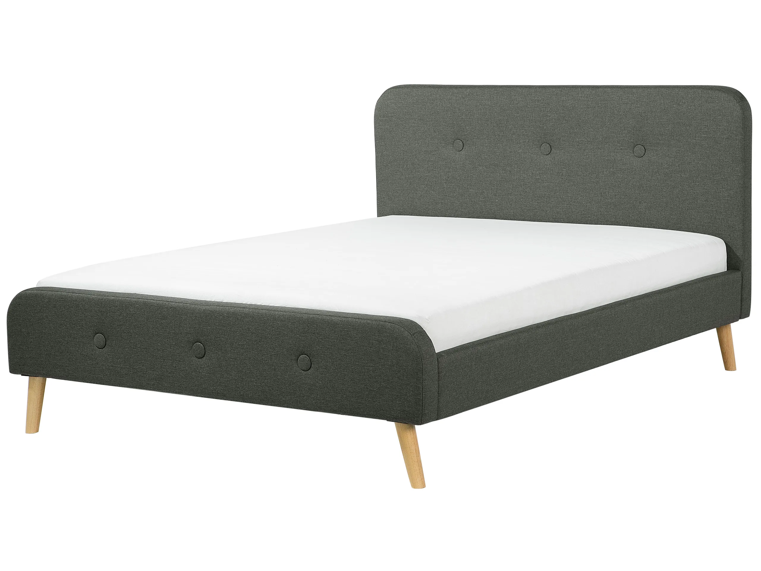 Cama Tela RENNES 180 x 200 cm Gris oscuro