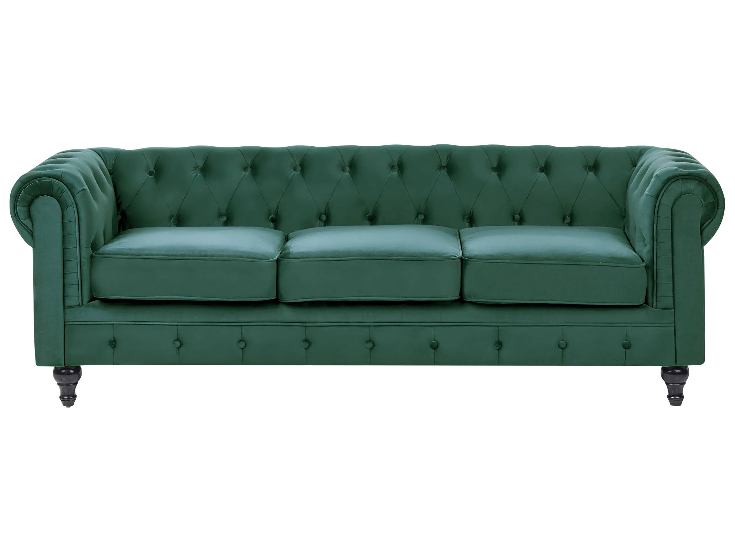 Sofa 3 Seater CHESTERFIELD Velvet Emerald Green