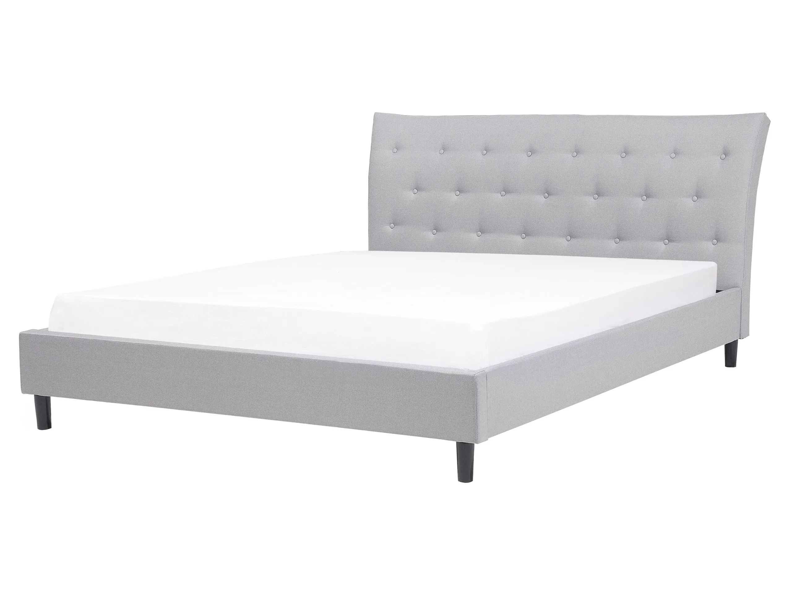Cama Tela SAVERNE 160 x 200 cm Gris claro