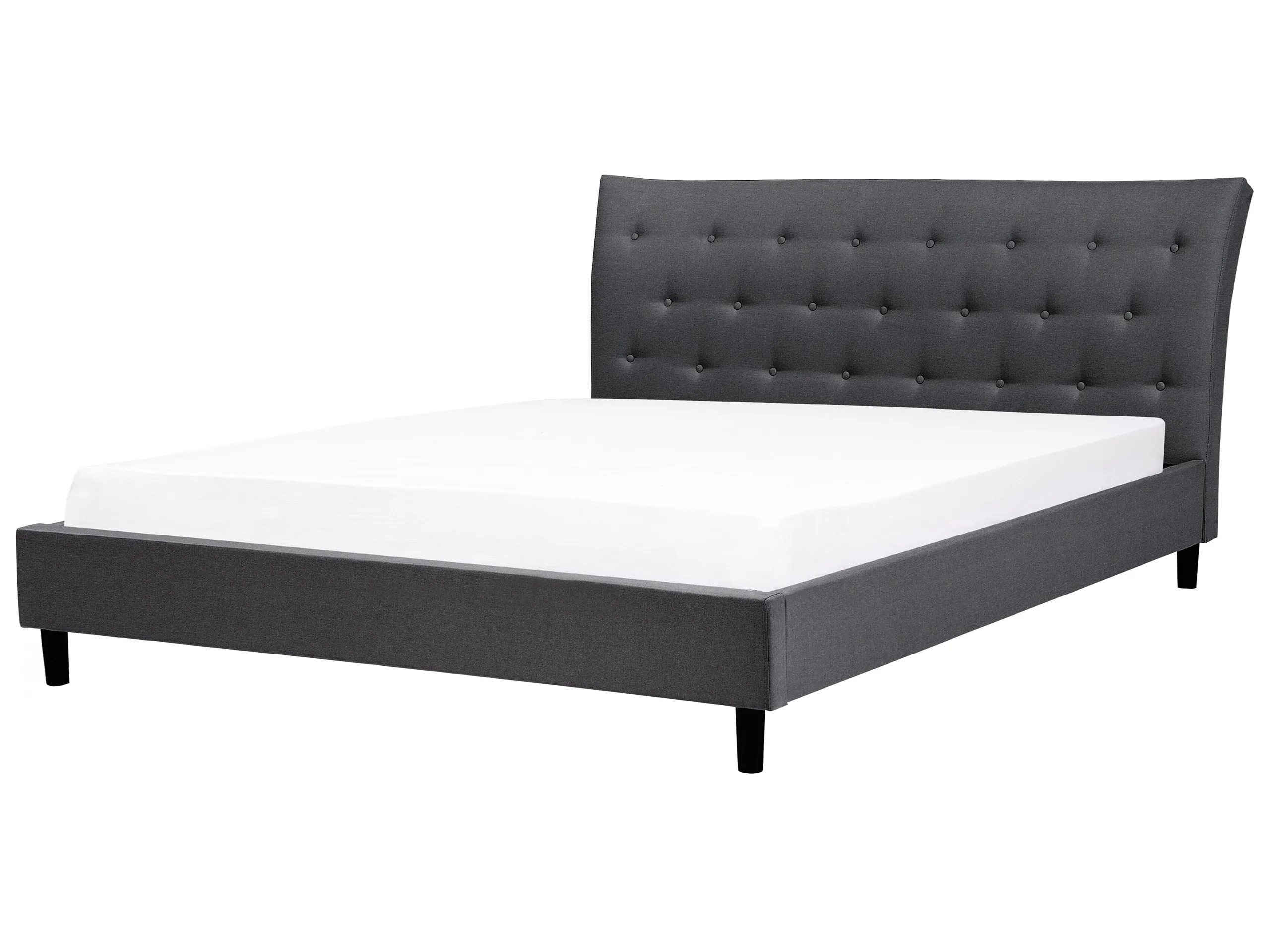Cama Tela SAVERNE 180 x 200 cm Gris oscuro