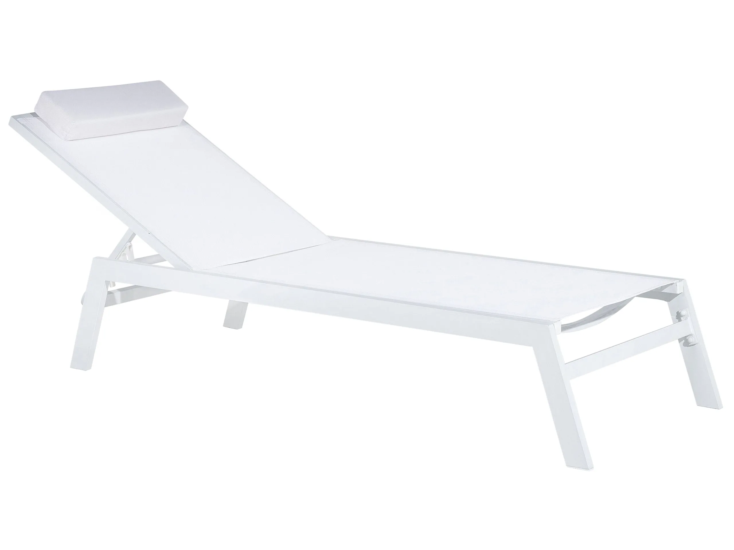 Sun Lounger CATANIA Reclining Metal White