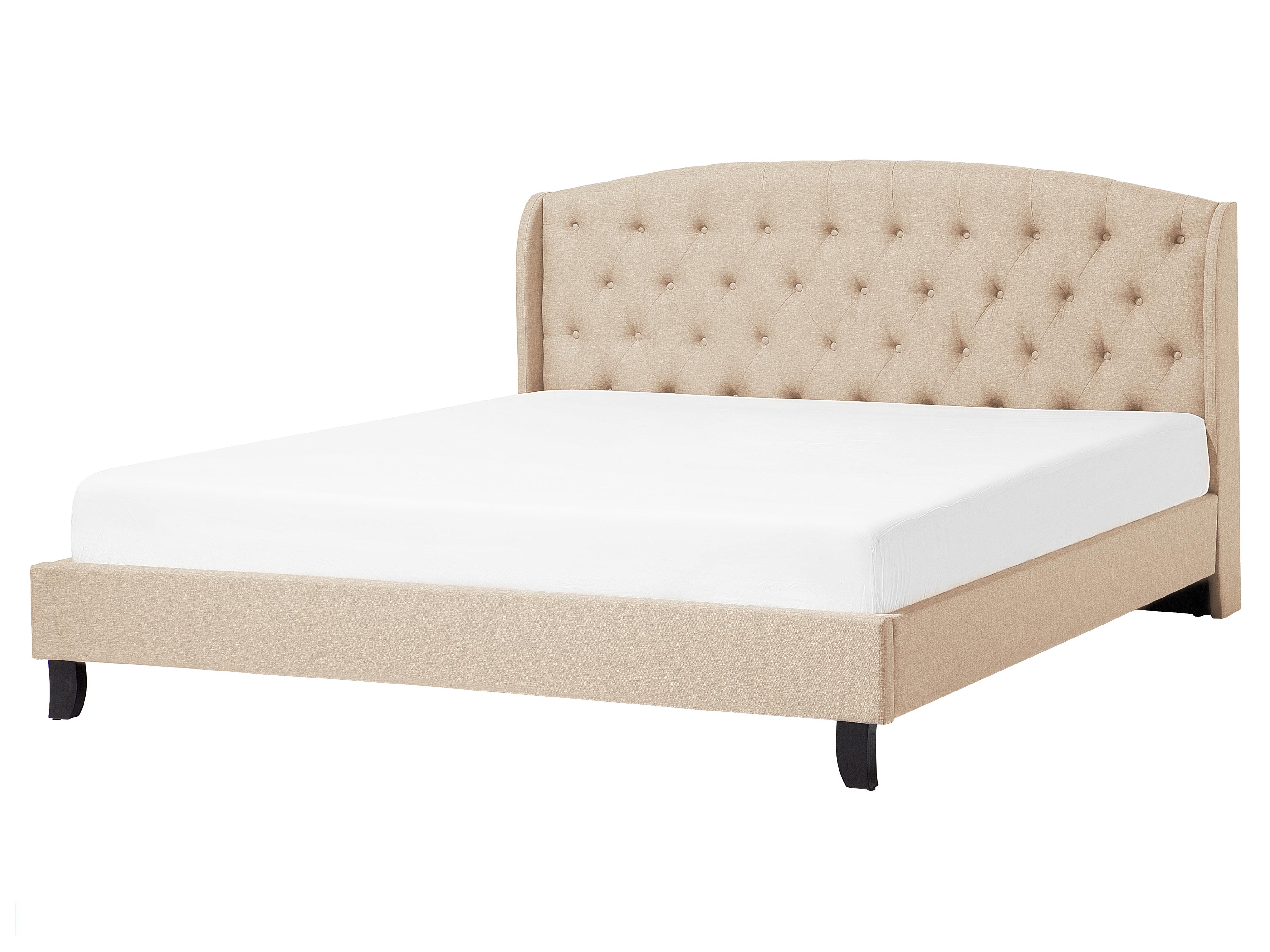 Cama Tela BORDEAUX 160 x 200 cm Beige