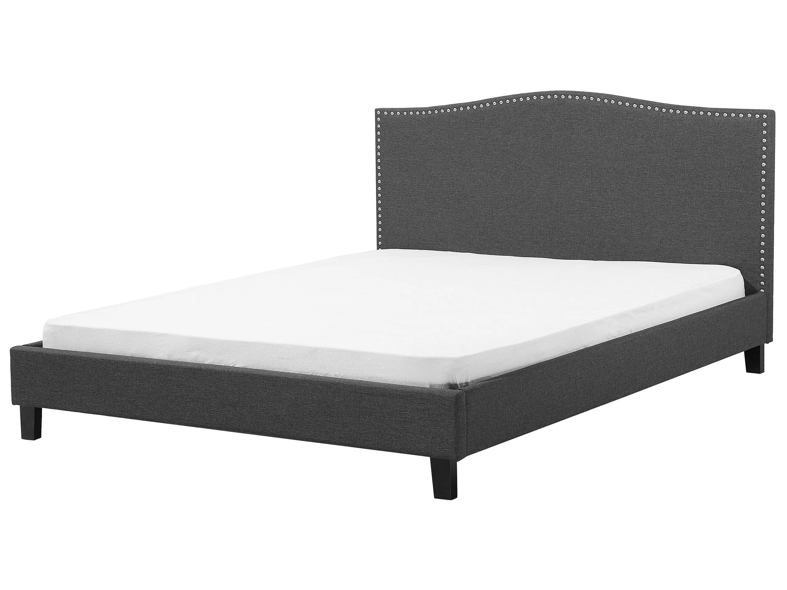 Cama Tela MONTPELLIER 180 x 200 cm Gris oscuro