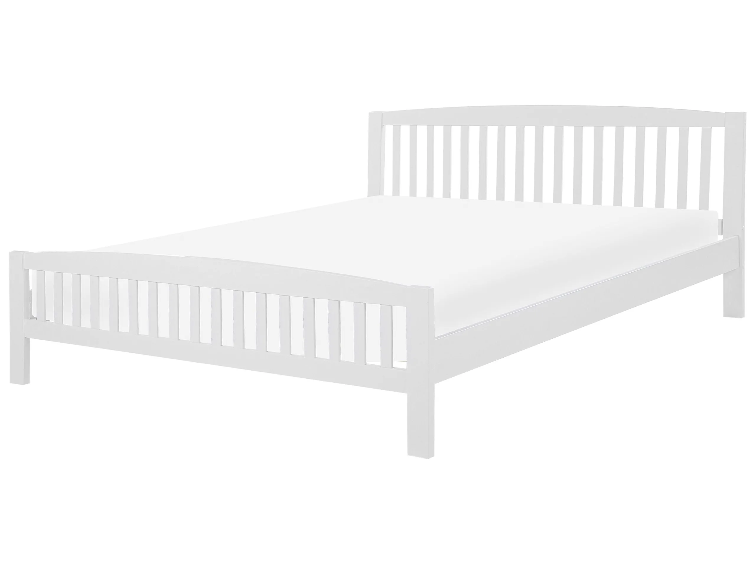 Cama Madera de pino CASTRES 180 x 200 cm Blanco