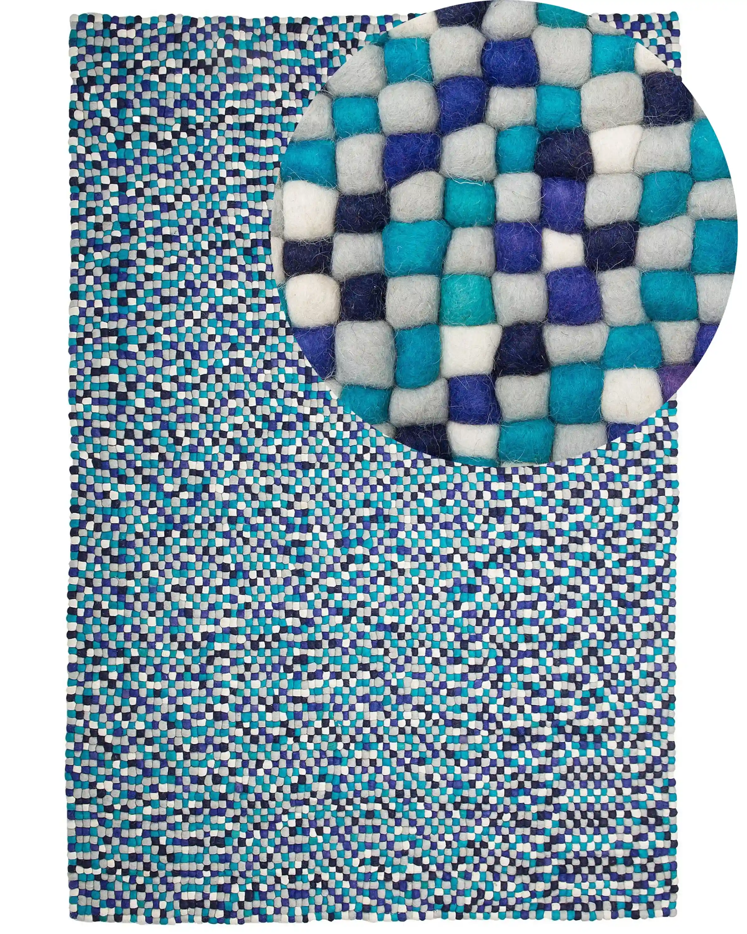 Alfombra AMDO Azul marino 160 x 230 cm Lana