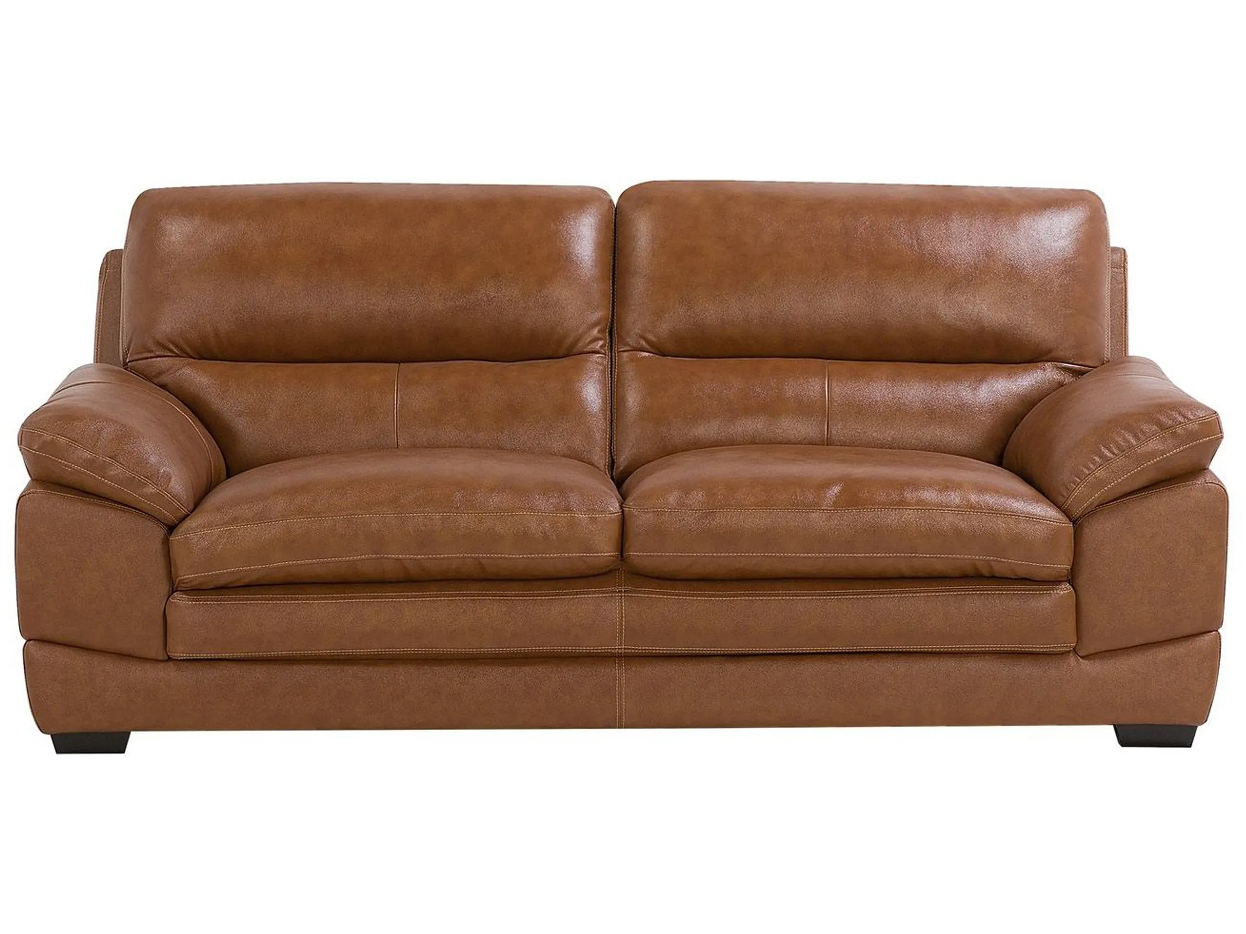 Sofa 3 Seater HORTEN Leather Golden Brown