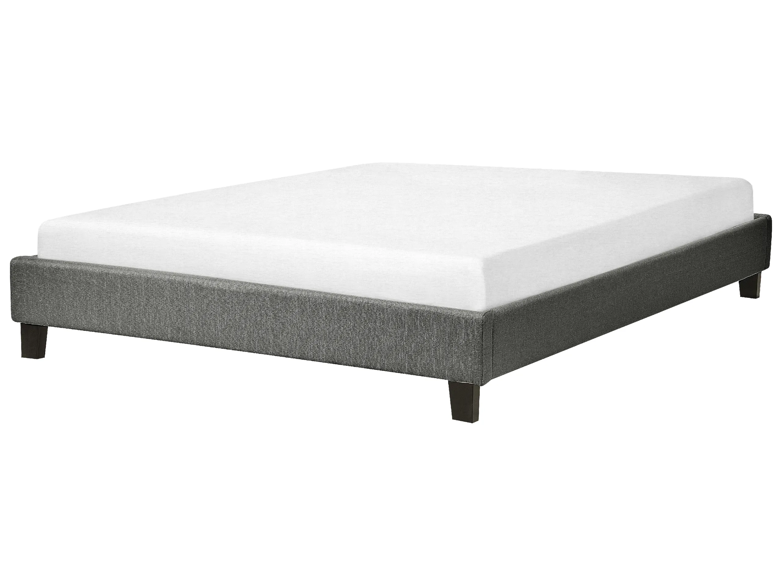 Cama sin cabecero Tela ROANNE 140 x 200 cm Gris