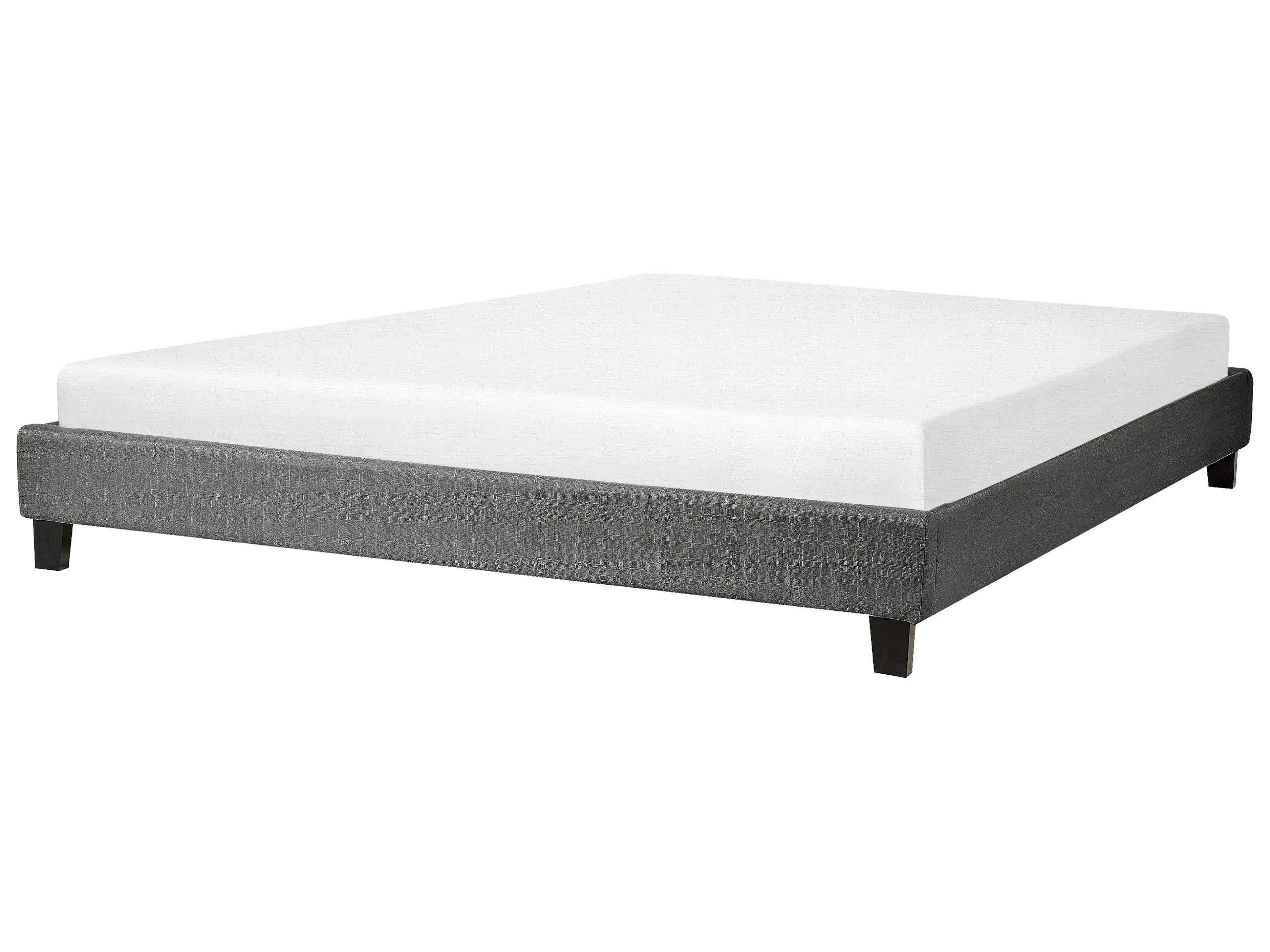 Cama sin cabecero Tela ROANNE 180 x 200 cm Gris
