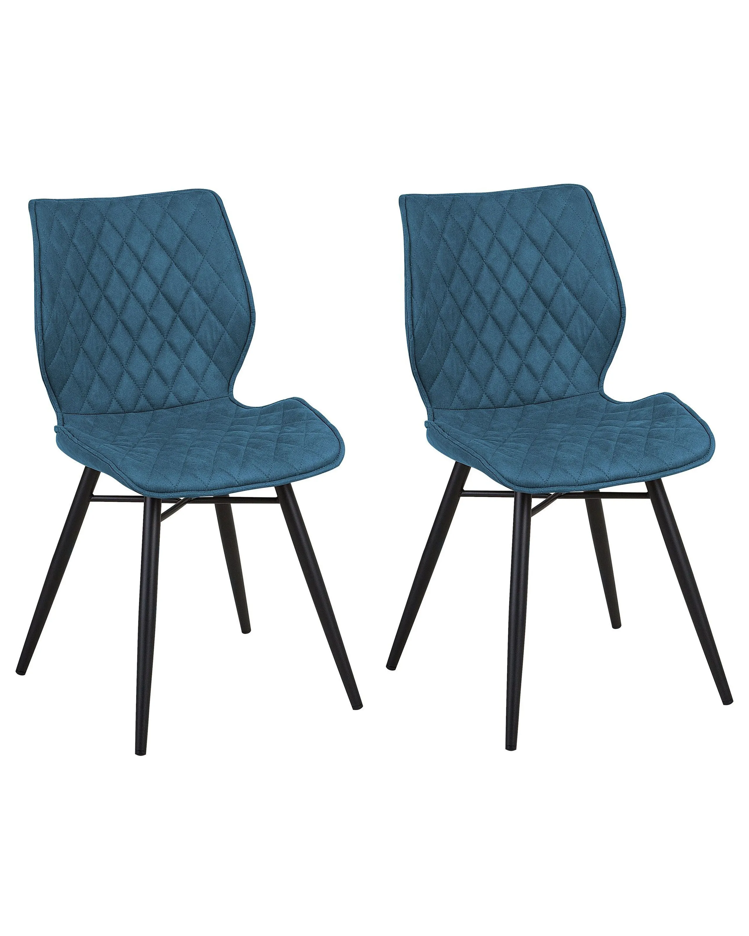 Conjunto de 2 sillas de comedor LISLE Tela Azul verdoso